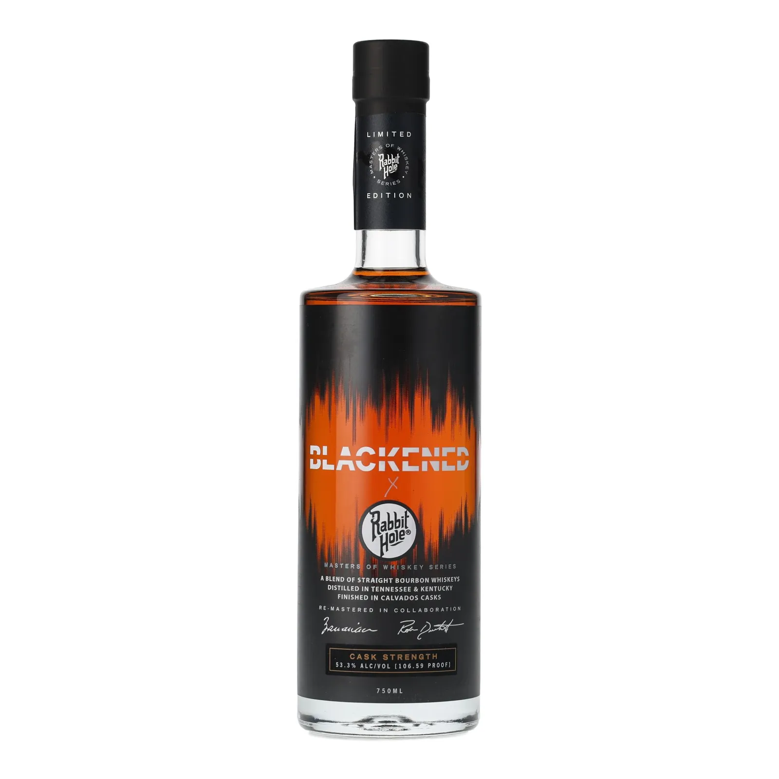 Blackened Masters of Whiskey Series Rabbit Hole Collaboration, Calvados Cask, 2023, 53.3% whisky bottle