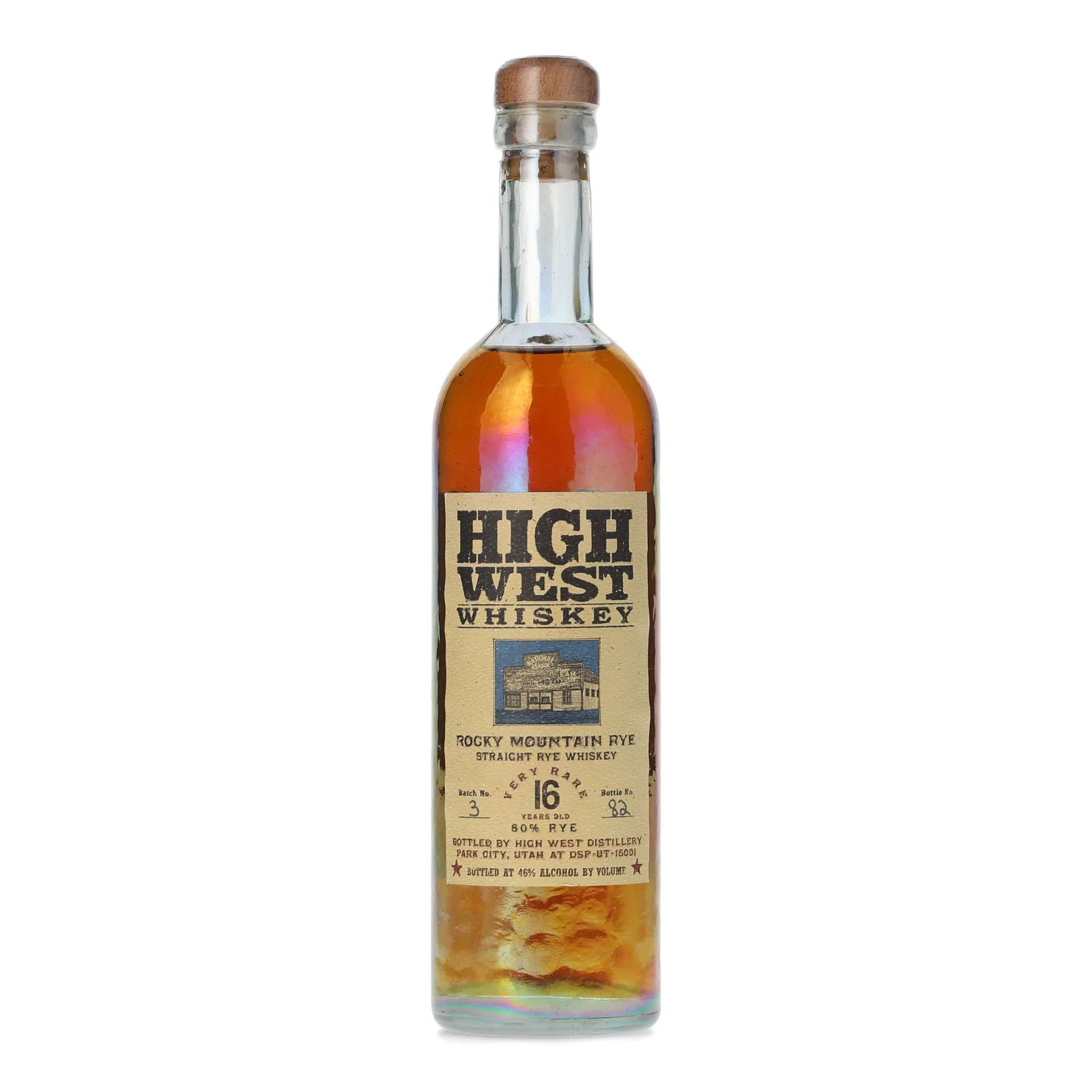 High West Rocky Mountain Rye 16 Year Old, Batch No. 3, 46% whisky bottle