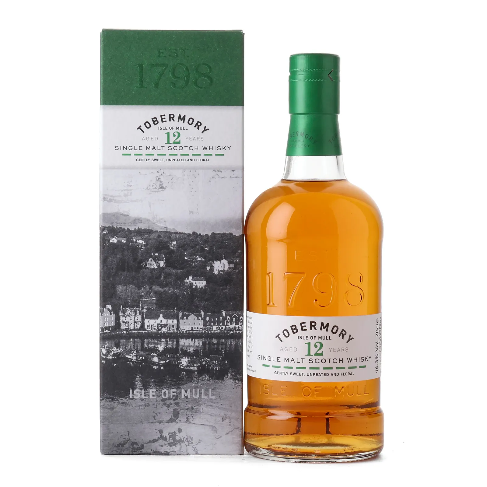 Tobermory 12 Year Old, Ex-Bourbon & Virgin Oak Cask, 2019, 46.3% whisky bottle