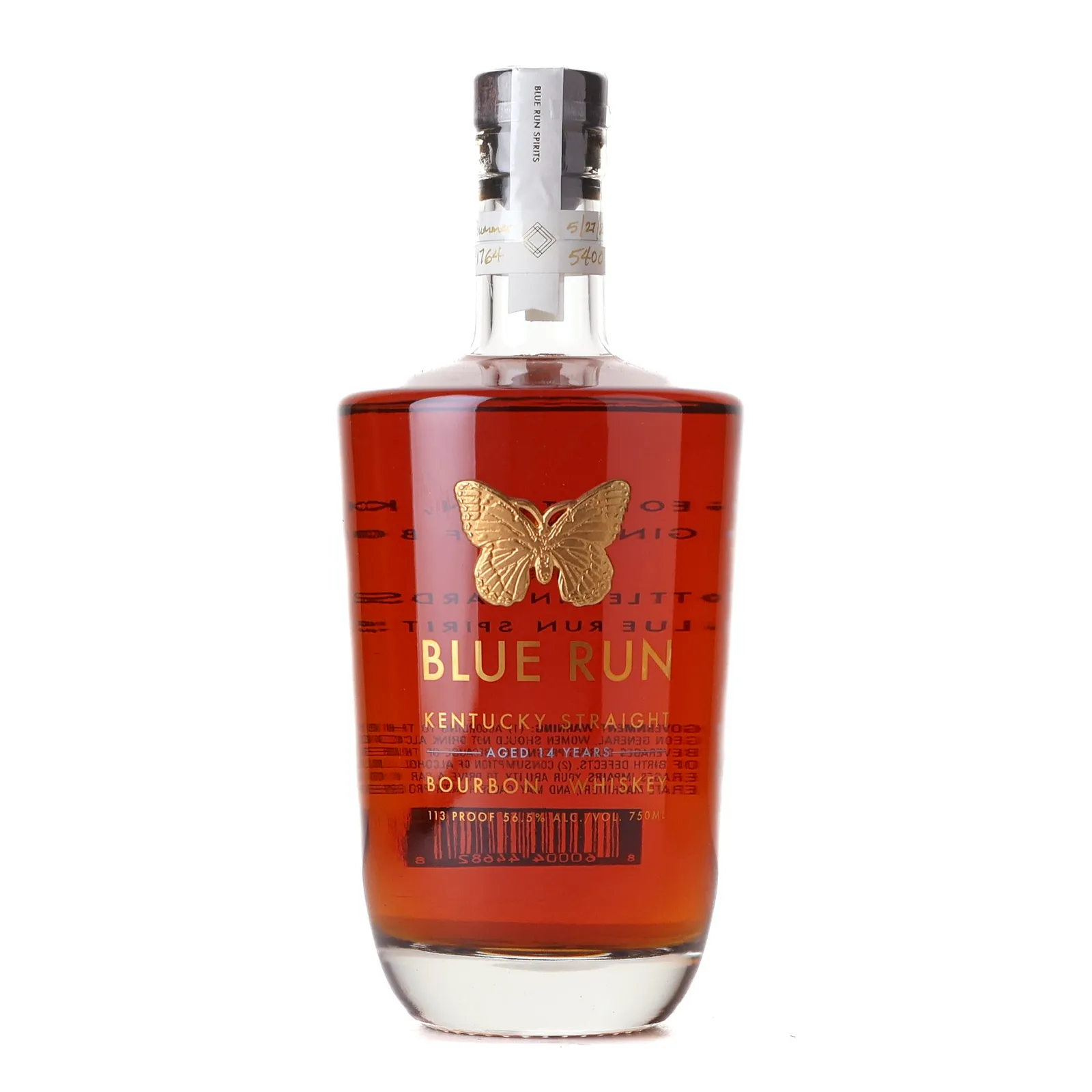 Blue Run Small Batch 14 Year Old, New Charred American Oak Cask, Summer, 2021, 56.5% whisky bottle