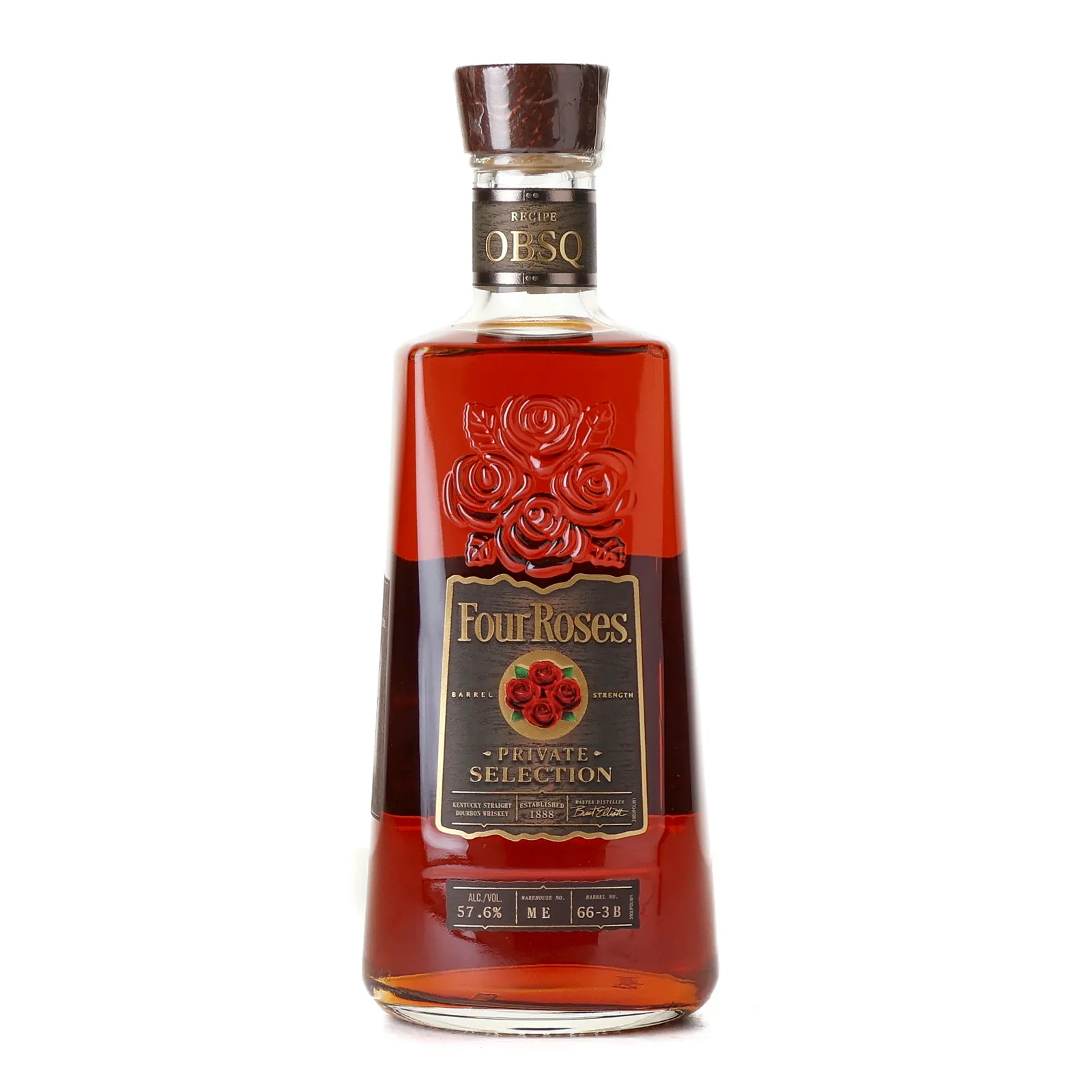 Four Roses Barrel Strength Private Selection OBSQ 14 Year Old, Cask #66-3 B, 2026, 57.6% whisky bottle
