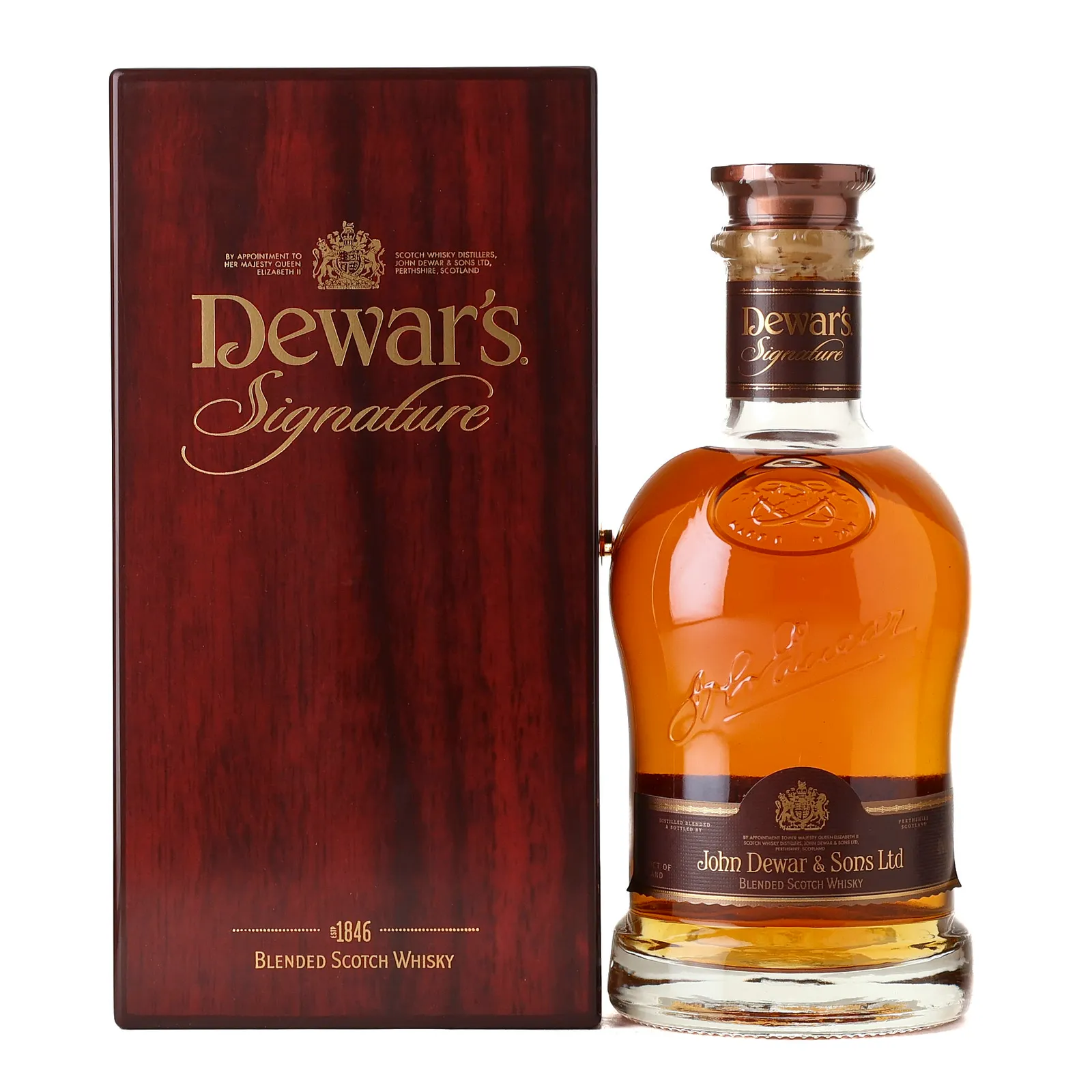 Dewar's Signature, Oak Cask, Batch Individually Numbered, 40% whisky bottle