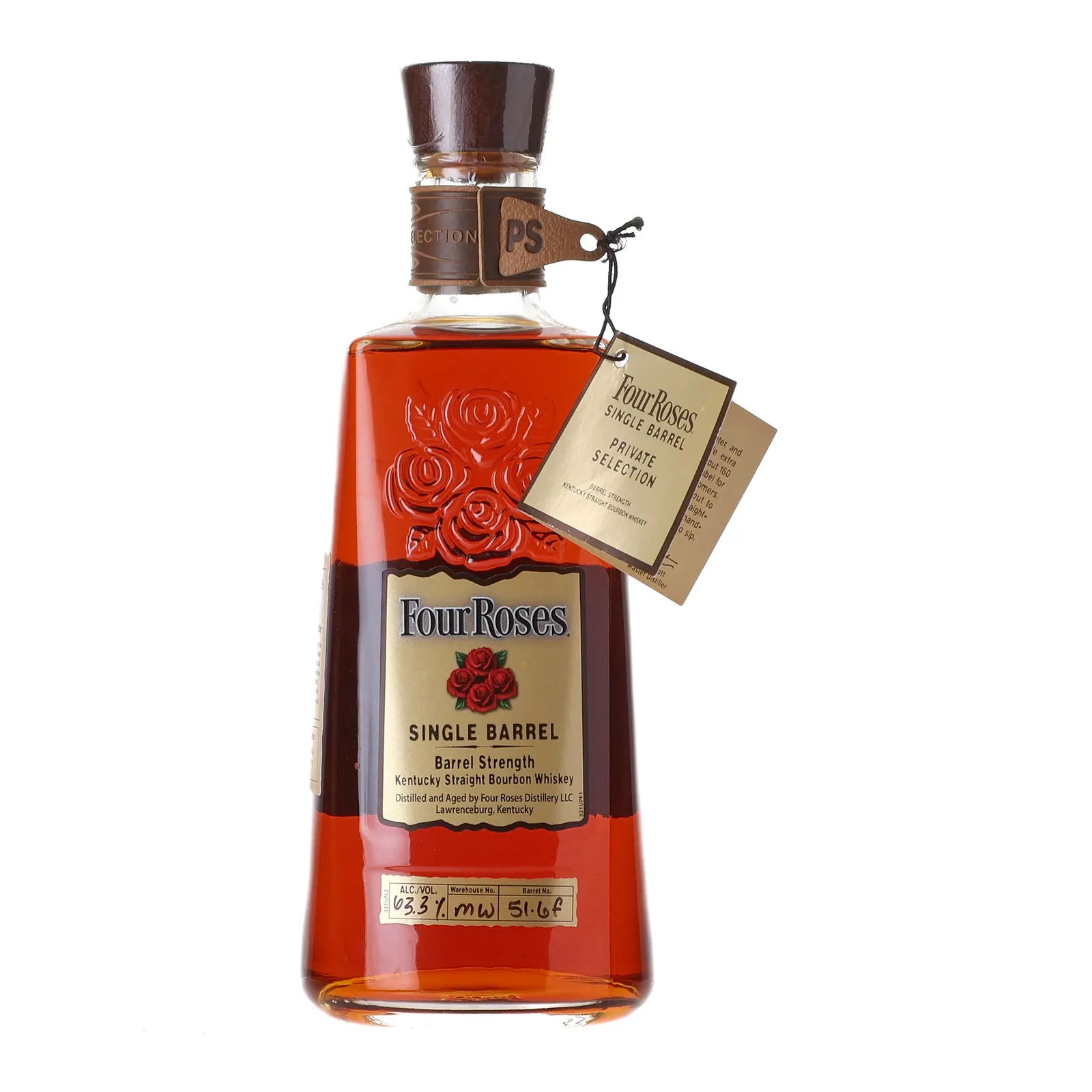 Four Roses Single Barrel Private Selection OBSV 11 Year Old, Cask #MW 51-6F, 2020, 63.3% whisky bottle