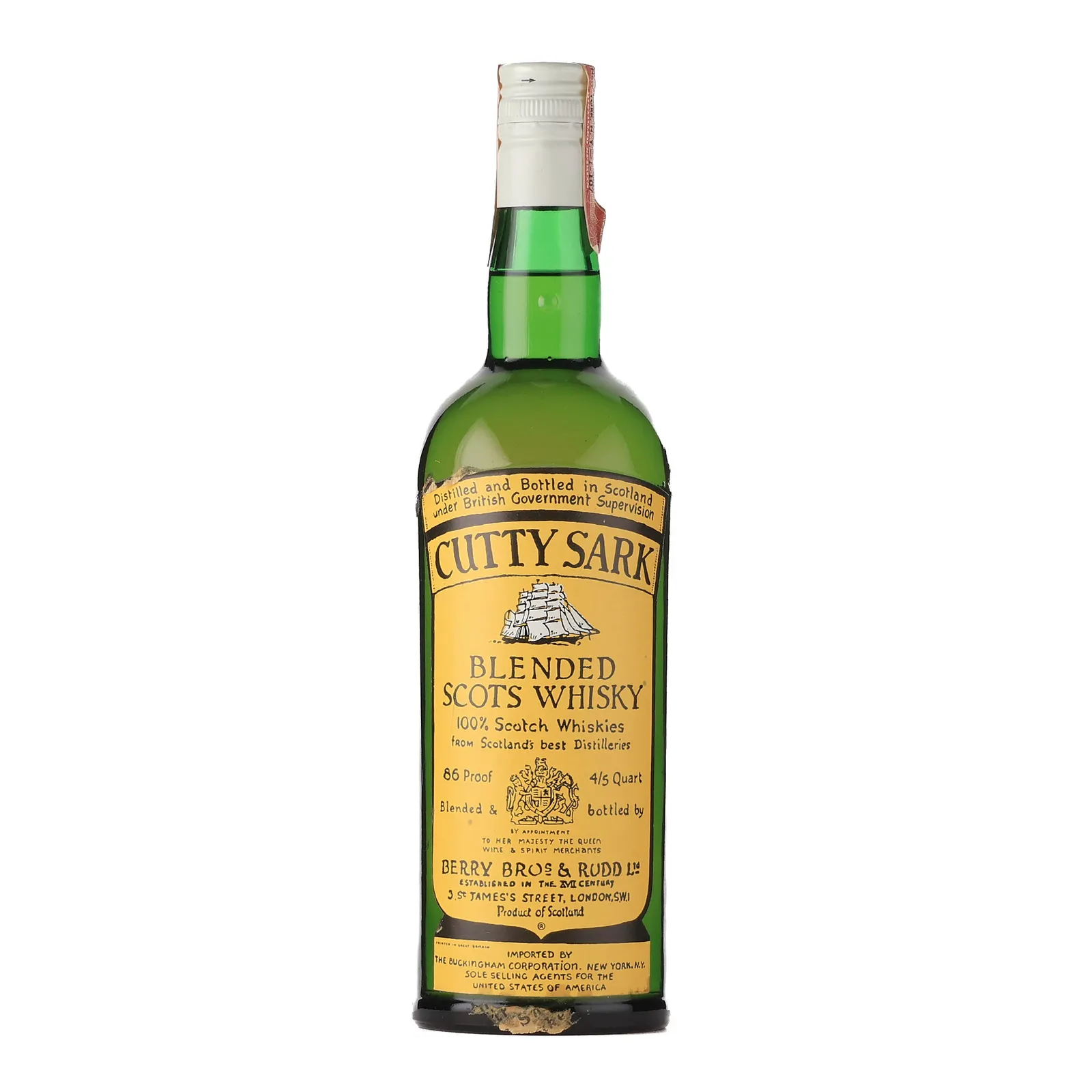 Cutty Sark Blended Scots Whisky, American Oak & Sherry Cask, 43%, 75.7cl whisky bottle
