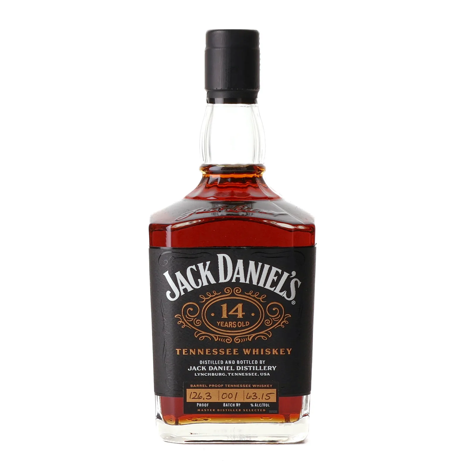 Jack Daniel's 14 Year Barrel Proof Tennessee Whiskey Batch 1, New Charred Oak Cask, 2025, 63.1% whisky bottle