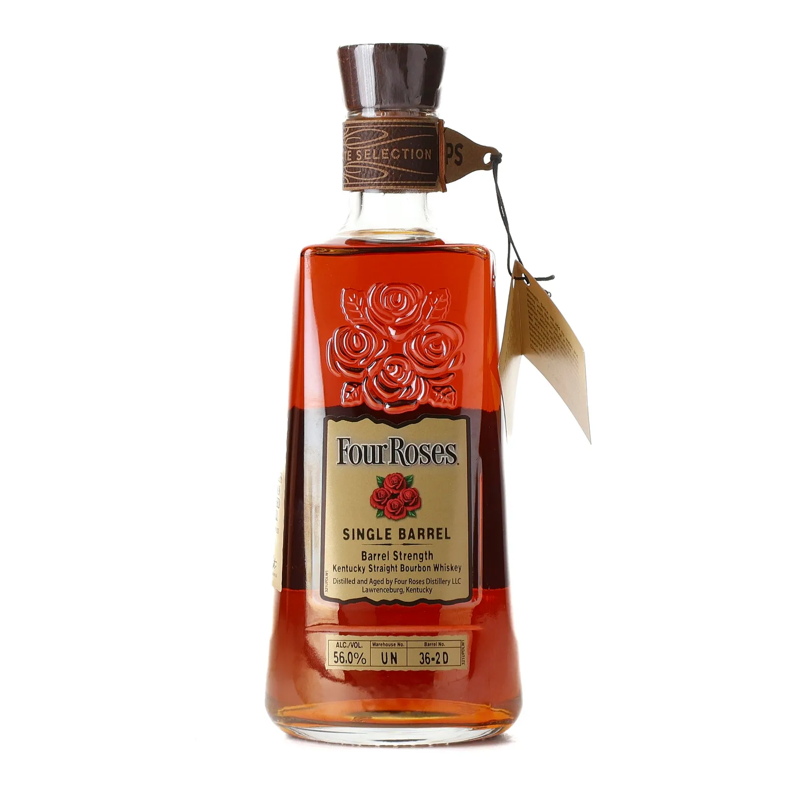 Four Roses Father's Day Private Selection 15 Year Old, New Charred Oak Cask, Cask #36-2D, Batch No. UN 36-2D (Tier 2), 2025, 56% whisky bottle