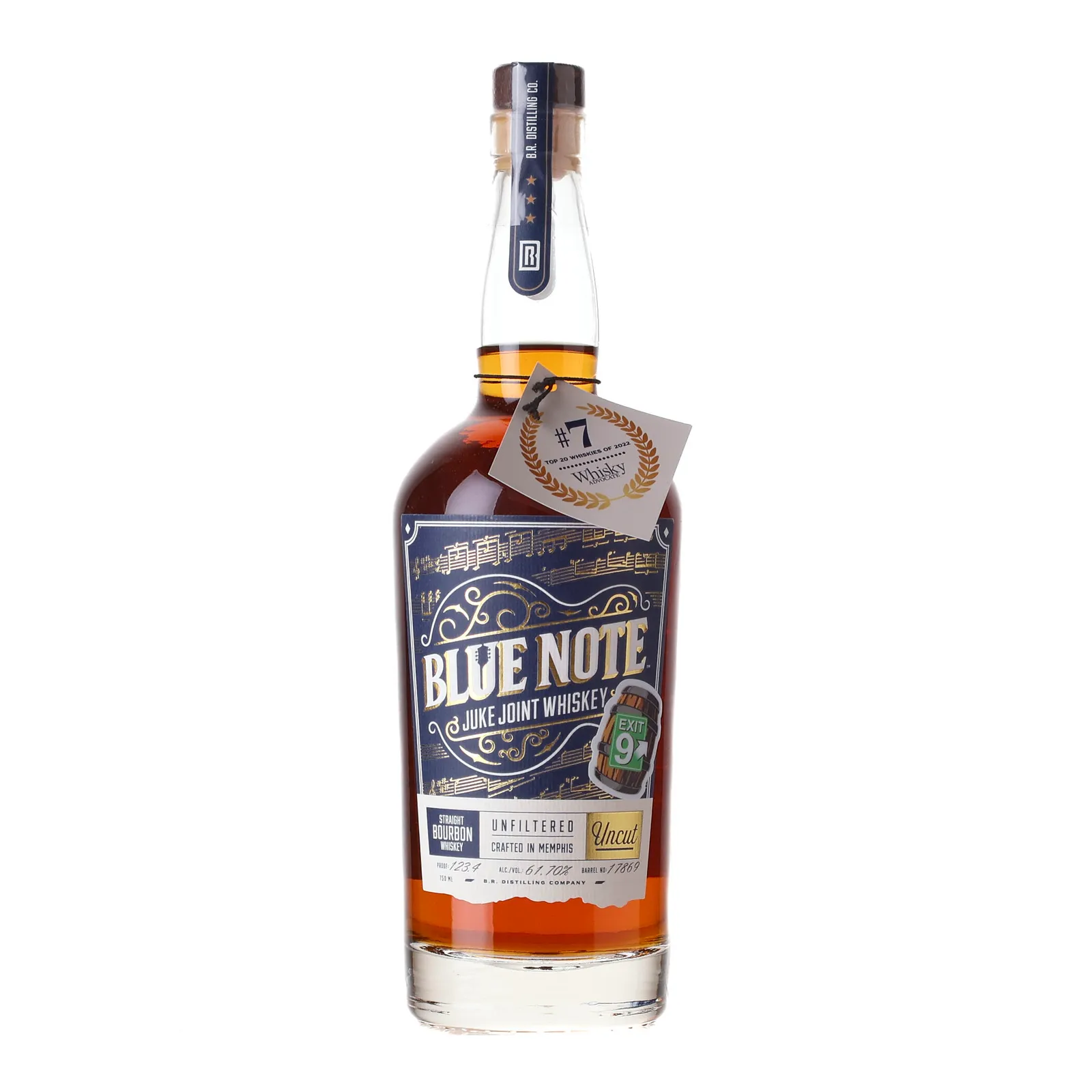 Blue Note Juke Joint Whiskey Exit 9 Private Barrel Selection, Bourbon Cask, Cask #17869, 61.7% whisky bottle