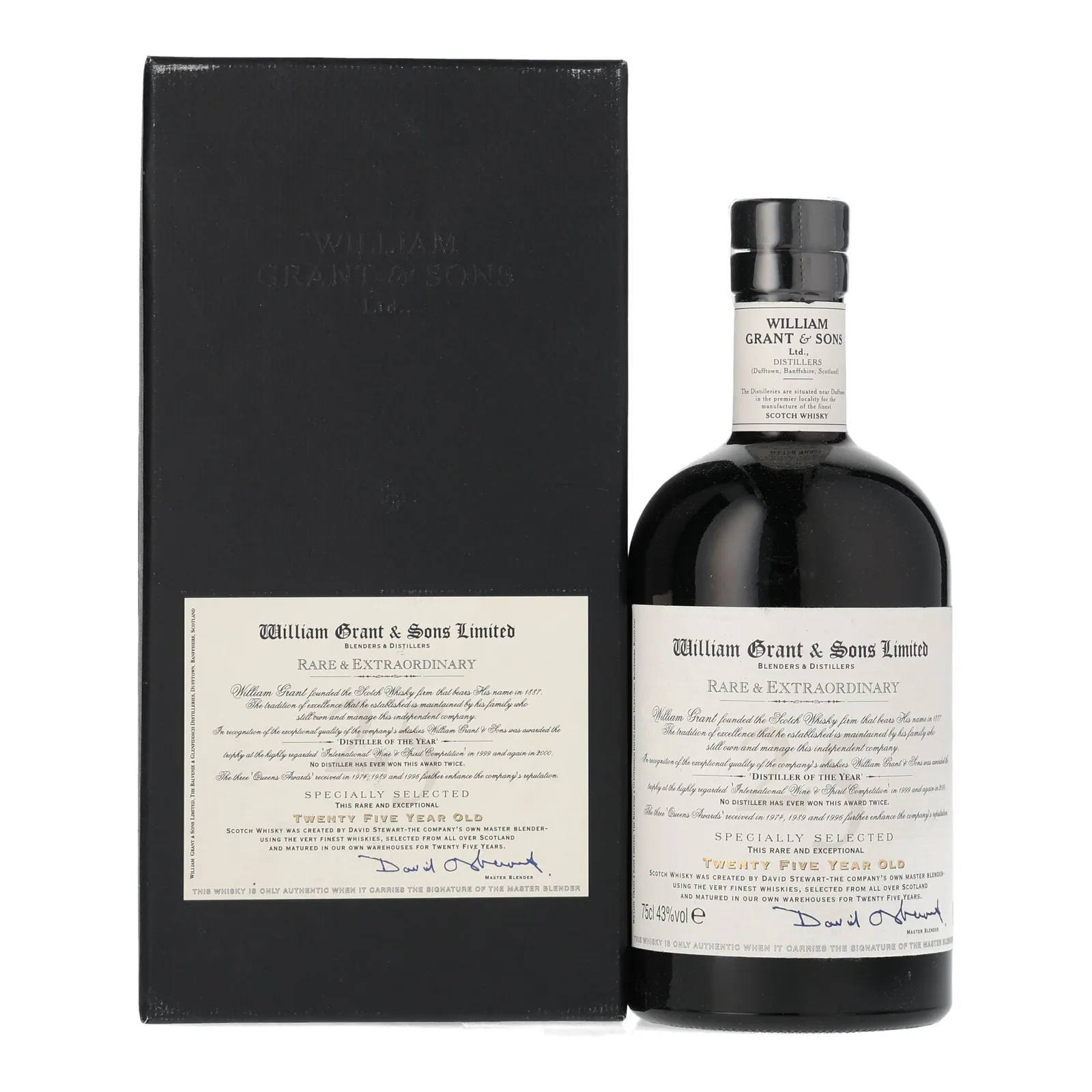 William Grant & Sons Rare & Extraordinary 25 Year Old, 43% whisky bottle
