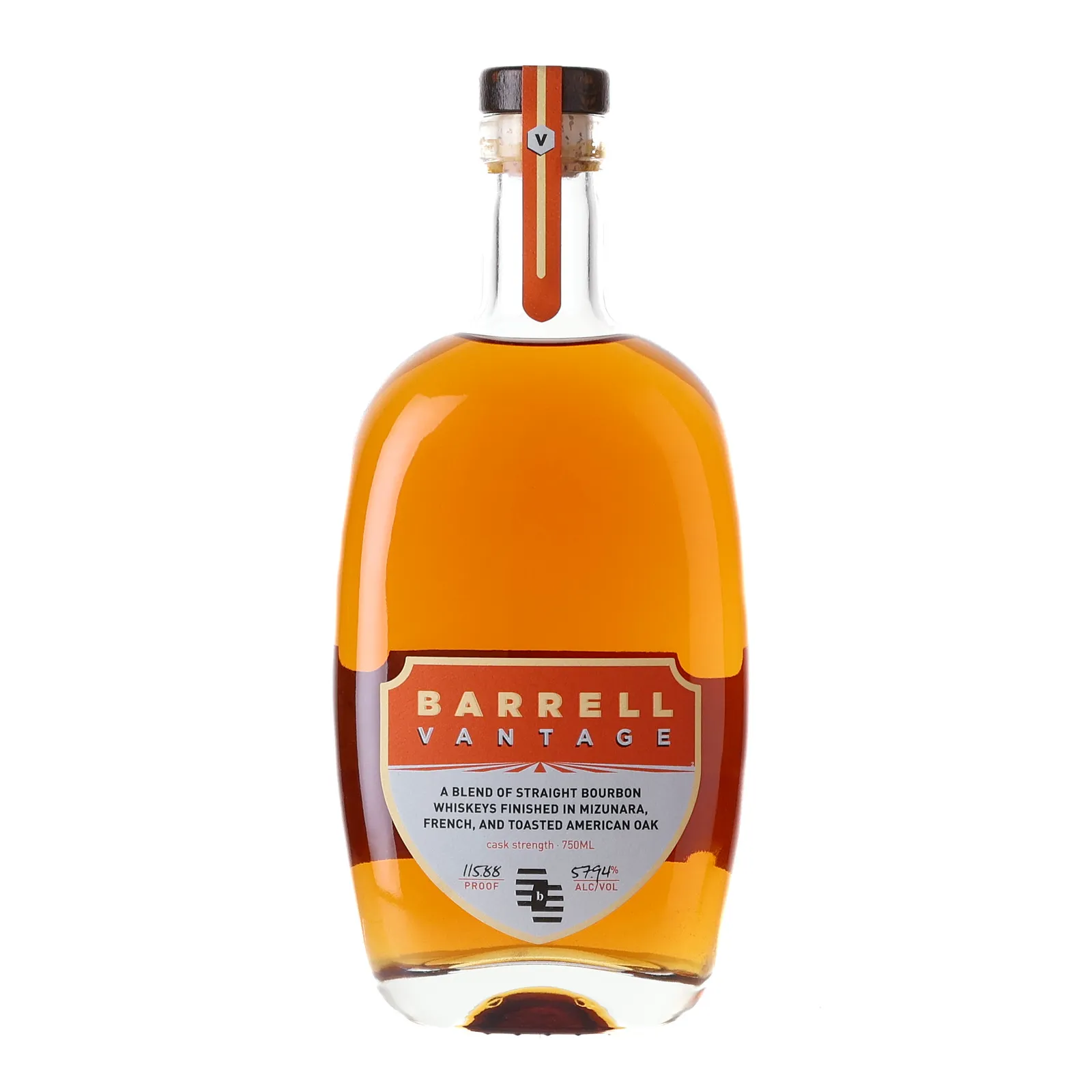 Barrell Craft Spirits 'Vantage' Bourbon, Mizunara, French & Toasted American Oak Cask, Batch 002, 2022, 57.9% whisky bottle