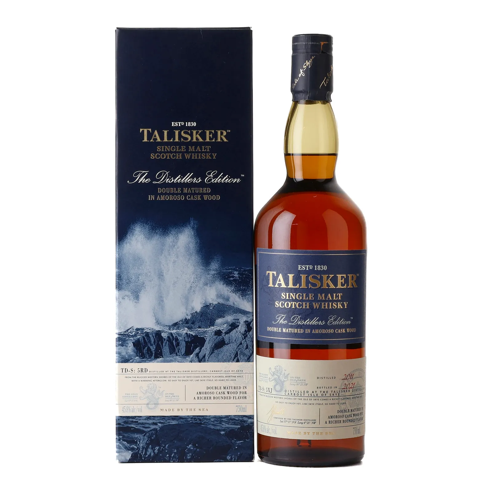 Talisker The Distillers Edition 10 Year Old, Amoroso Cask, TD-S: 5XJ, 2021, 45.8% whisky bottle