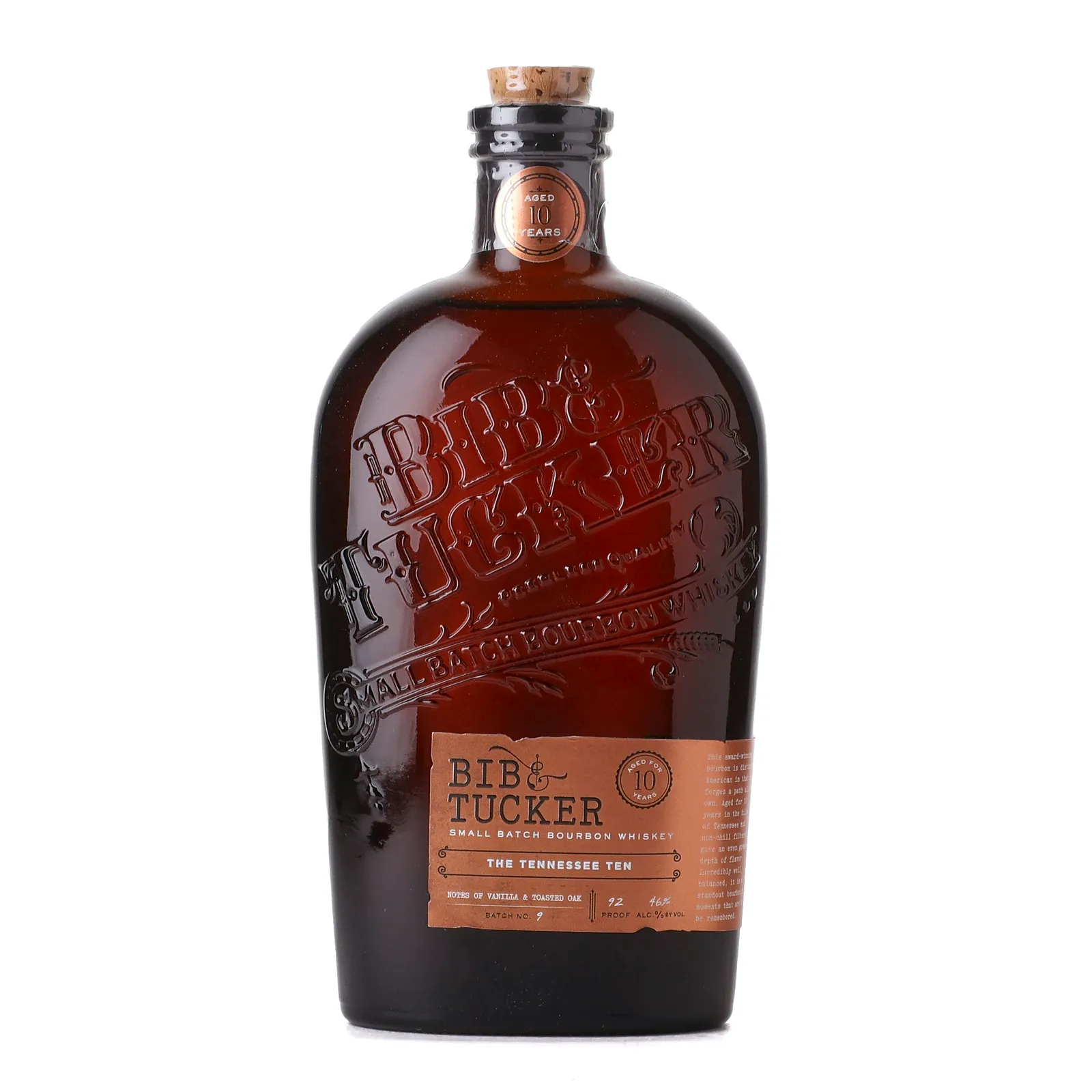 Bib & Tucker The Tennessee Ten 10 Year Old, Batch No. 9, 46% whisky bottle
