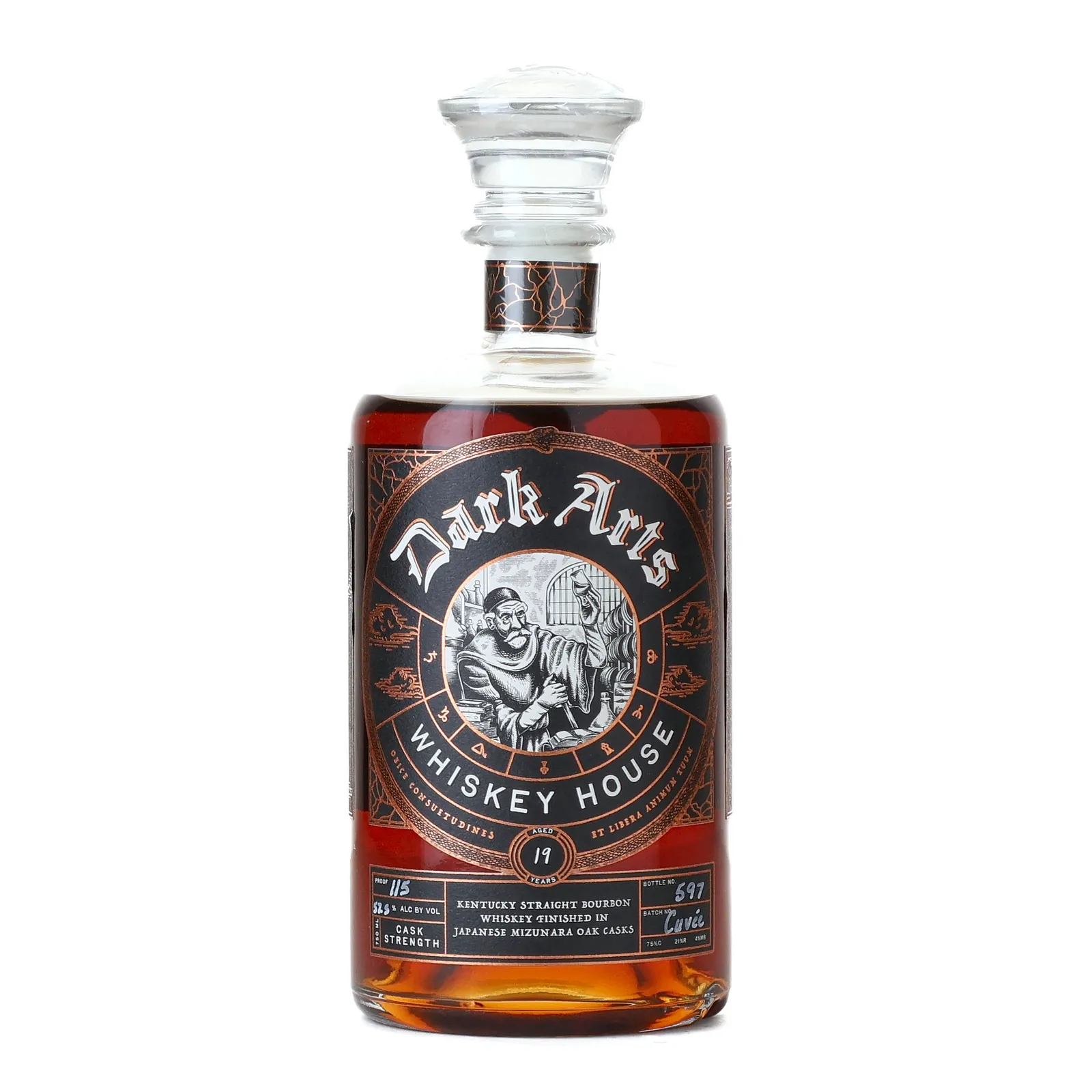 Dark Arts Cask Strength 19 Year Old, Mizunara Oak Cask, Batch No. No. Cuvée, 57.5% whisky bottle