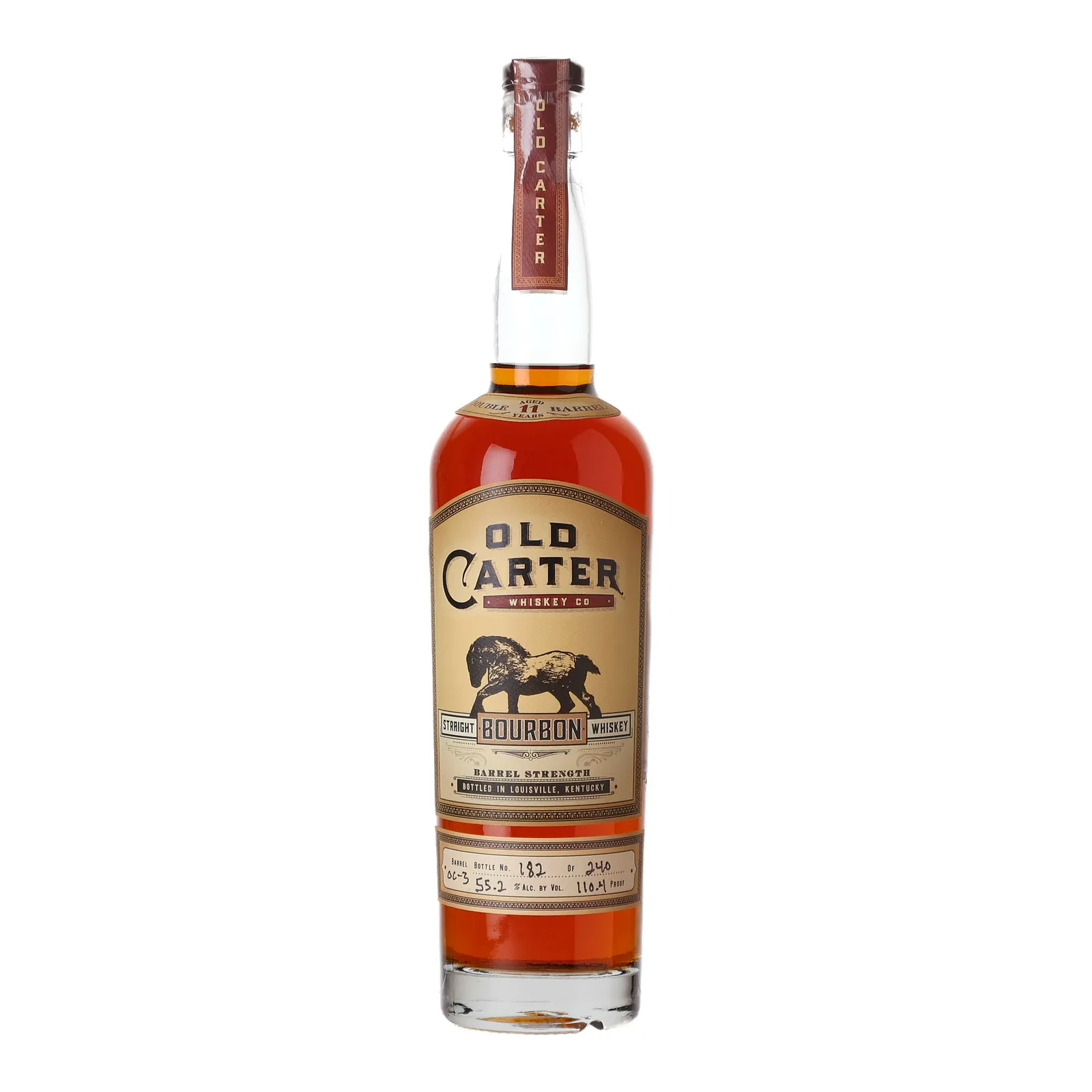 Old Carter Double Barrel Bourbon 11 Year Old, Cask #OC-3, Old Carter Whiskey Co., 55.2% whisky bottle