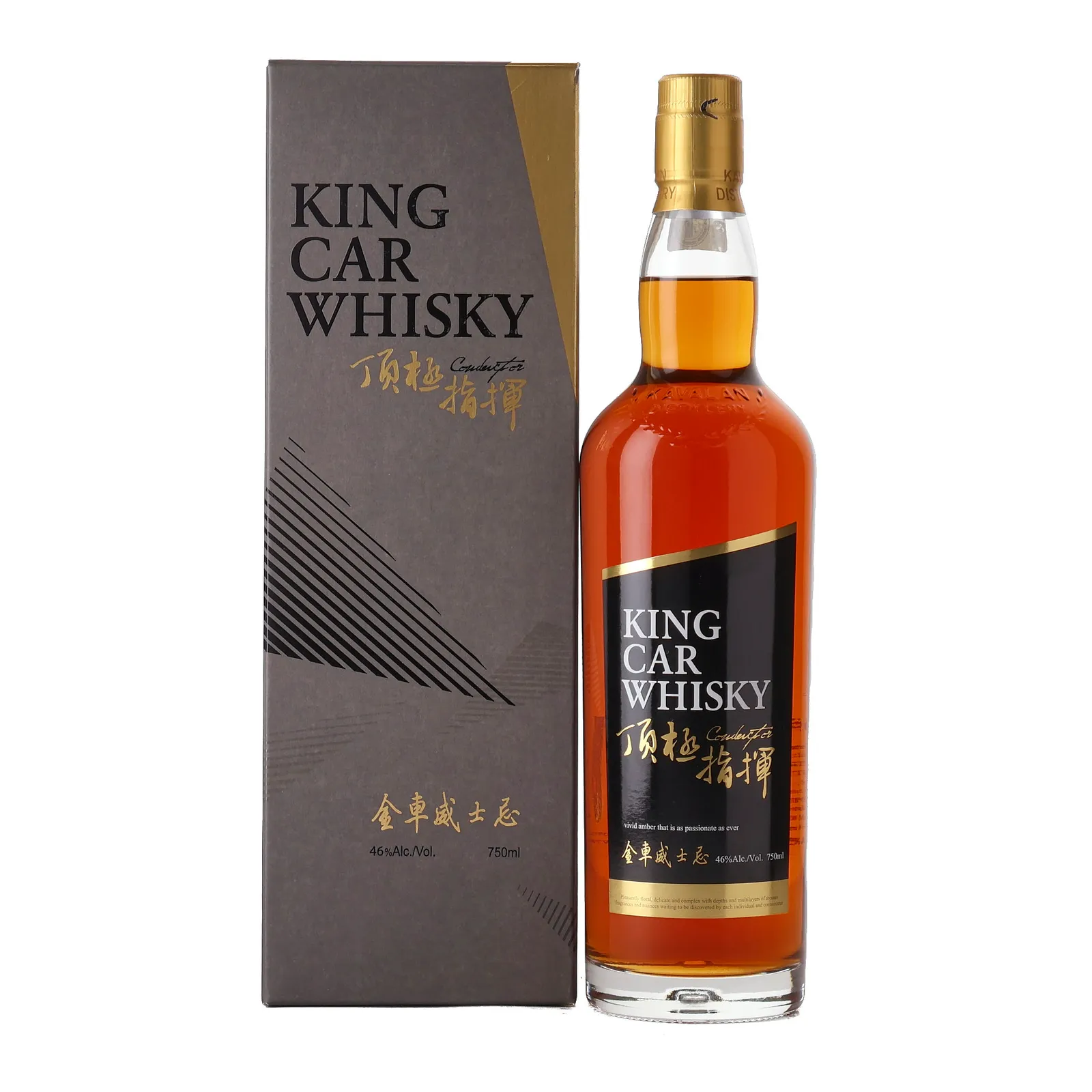 Kavalan King Car Conductor, Refill Sherry & Ex-Bourbon Cask, 46% whisky bottle