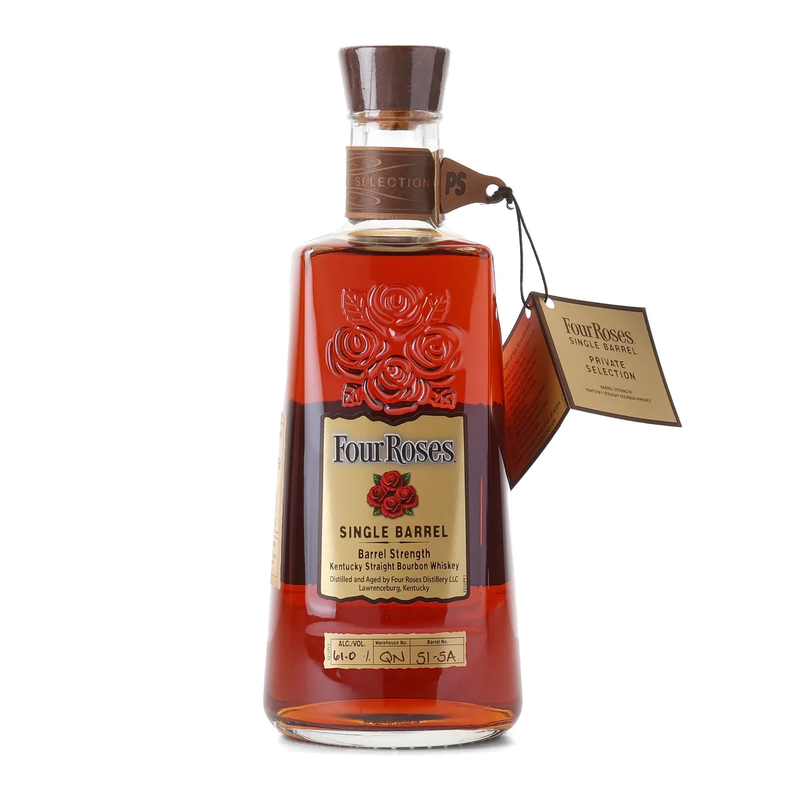 Four Roses Barrel Strength OESK 'Mega-Bev' Private Barrel Selection 10 Year Old, New Charred Oak Cask, Cask #QN 51-5A, 2022, 61% whisky bottle