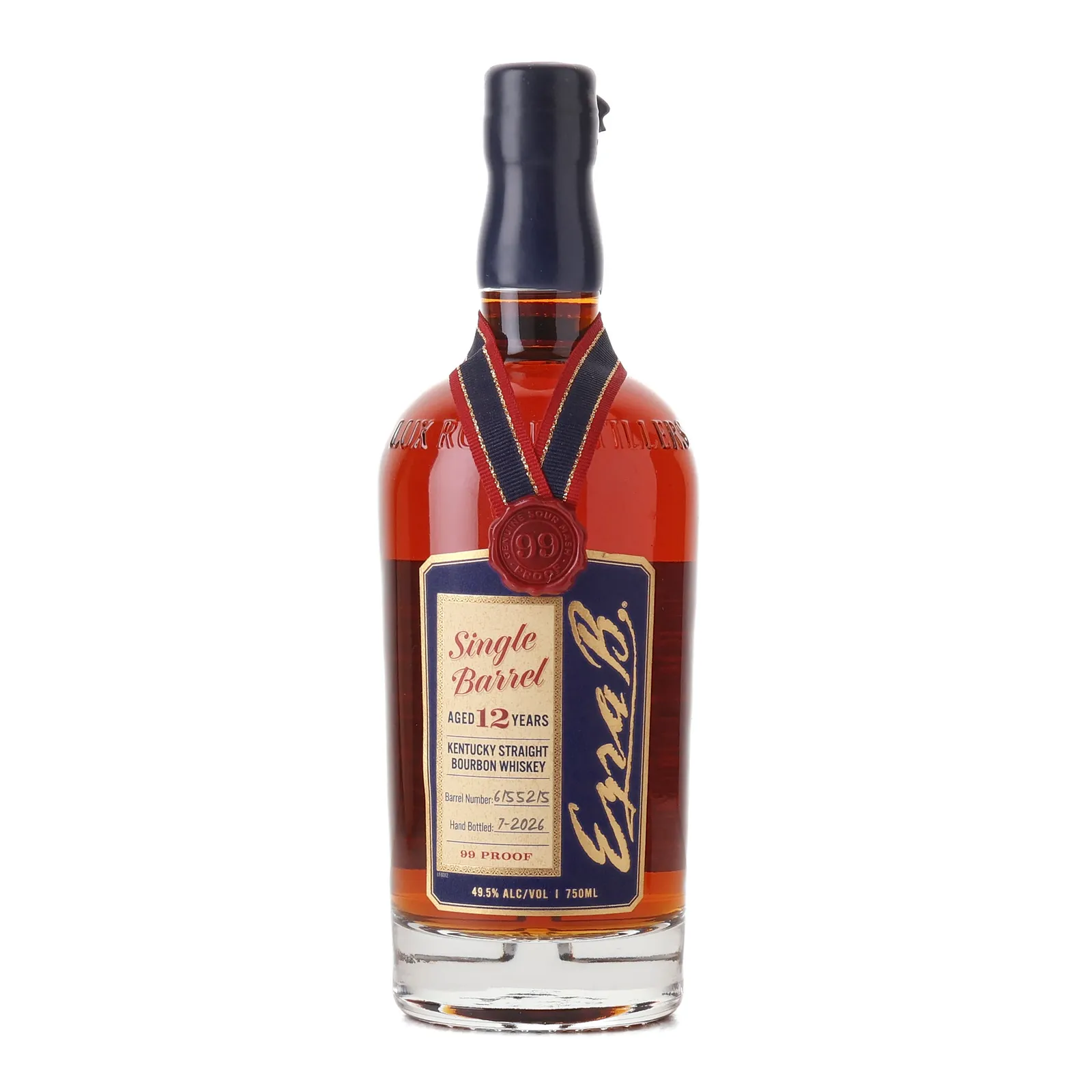 Ezra B. 12 Year Old, Virgin American Oak Cask, Cask #6155215, 2026, 49.5% whisky bottle