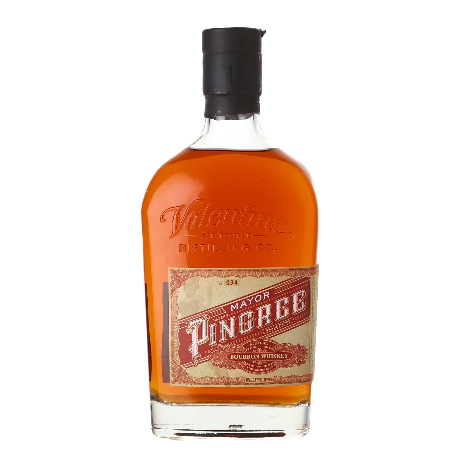 Mayor Pingree Small Batch No. Bourbon, 47% whisky bottle