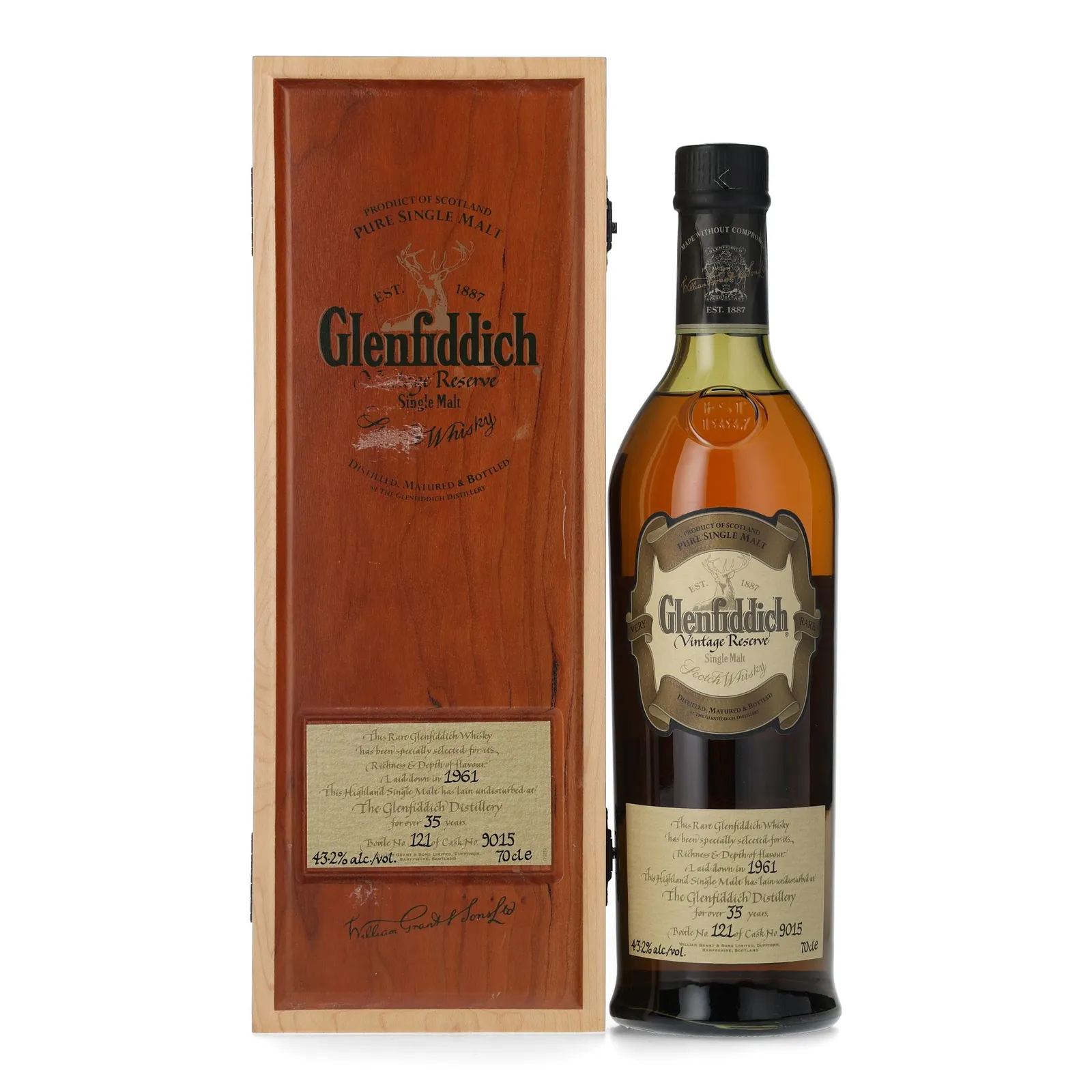 Glenfiddich Vintage Reserve 35 Year Old, Cask #9015, 2000, 43.2% whisky bottle