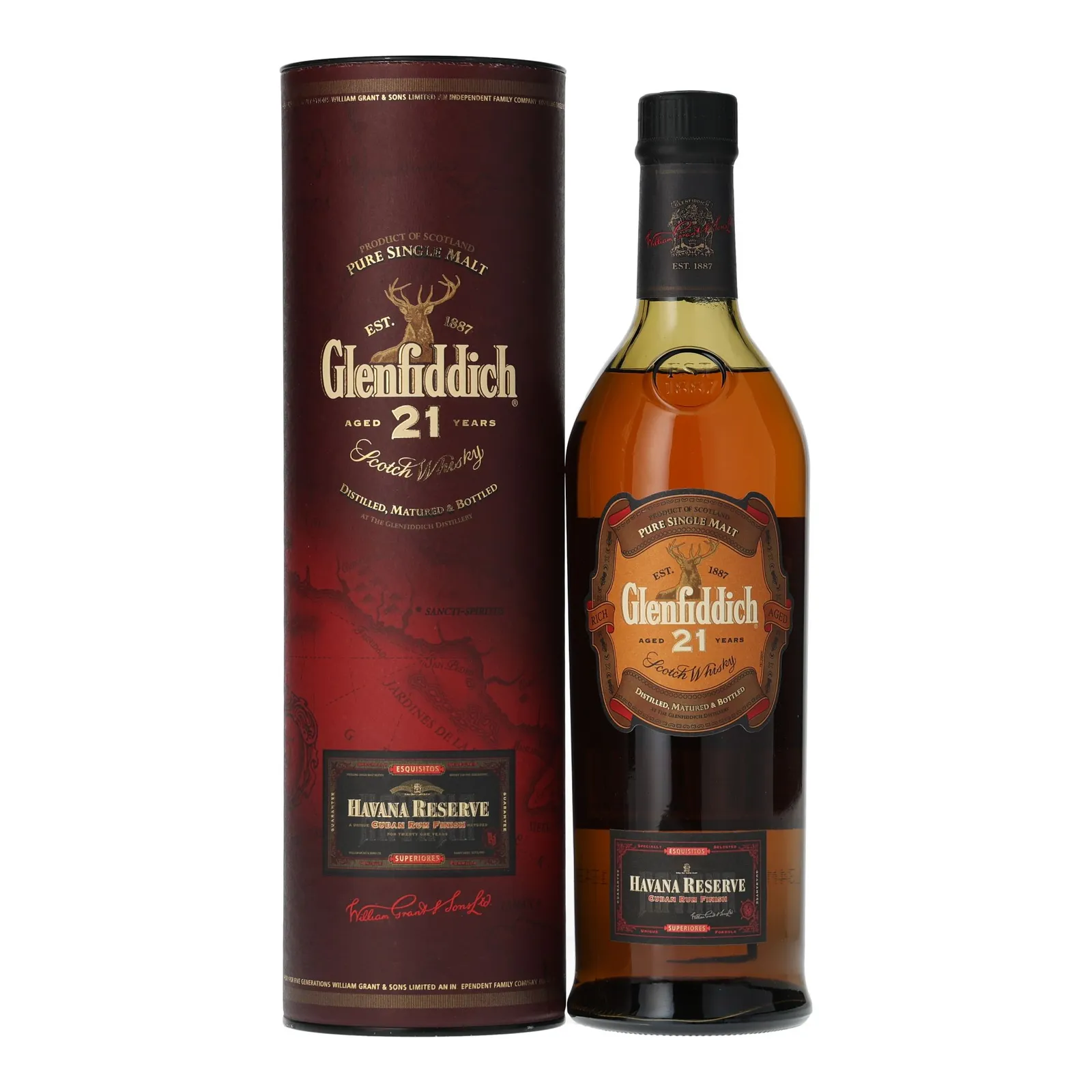 Glenfiddich Havana Reserve 21 Year Old, Cuban Rum Cask, 2003, 40% whisky bottle
