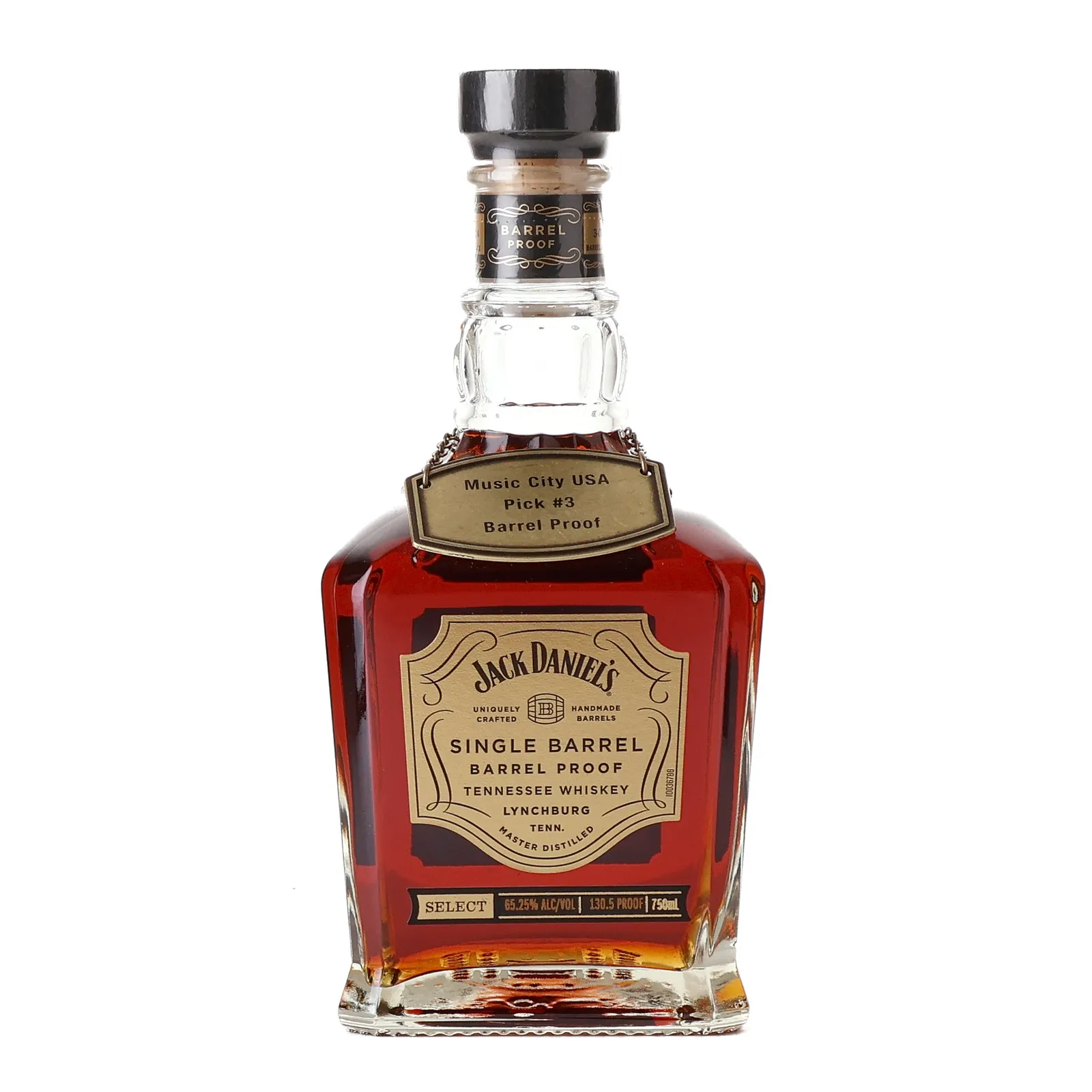 Jack Daniel's Single Barrel Barrel Proof Tennessee Whiskey Music City USA Pick No. 3, Cask #24-24103, 2024, 65.25% whisky bottle