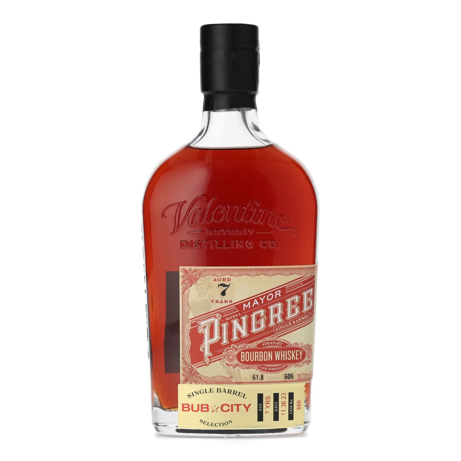 Mayor Pingree Bub City Private Barrel Selection 7 Year Old, Cask #606, 2023, 61.8% whisky bottle