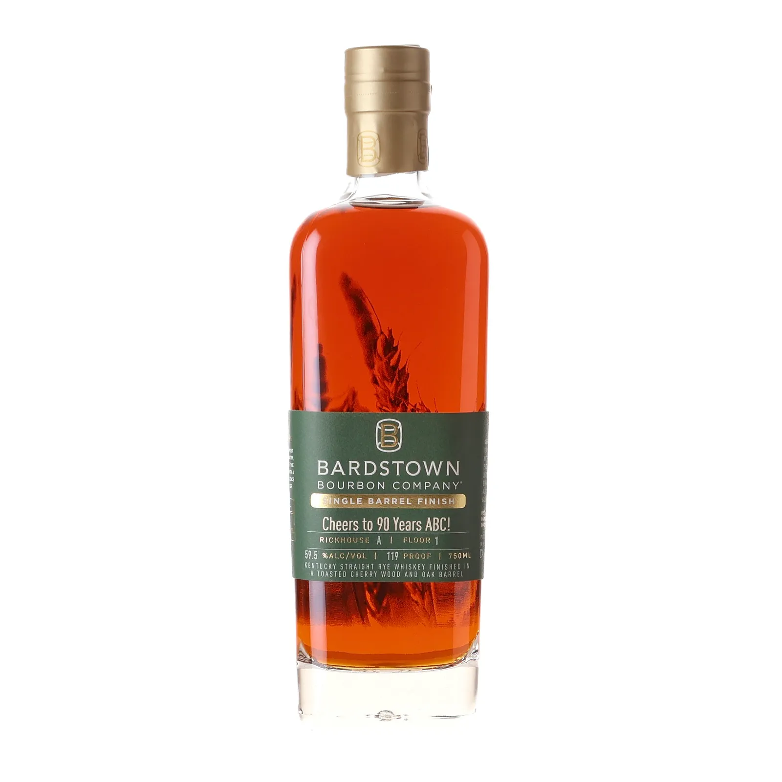 Bardstown Bourbon Company Cheers to 90 Years ABC! Single Barrel Finish 6 Year Old, Oak & Toasted Cherry Wood Cask, 59.5% whisky bottle