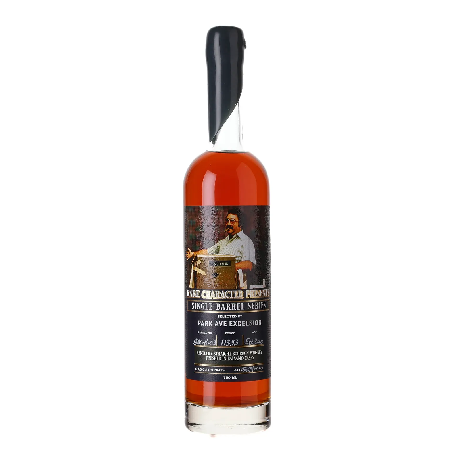 Rare Character Single Barrel Series BAL Bourbon Park Ave Excelsior Private Barrel Selection 5 Year Old, Balsam Cask, Cask No. BAL-B-03, Rare Character, 56.7% whisky bottle