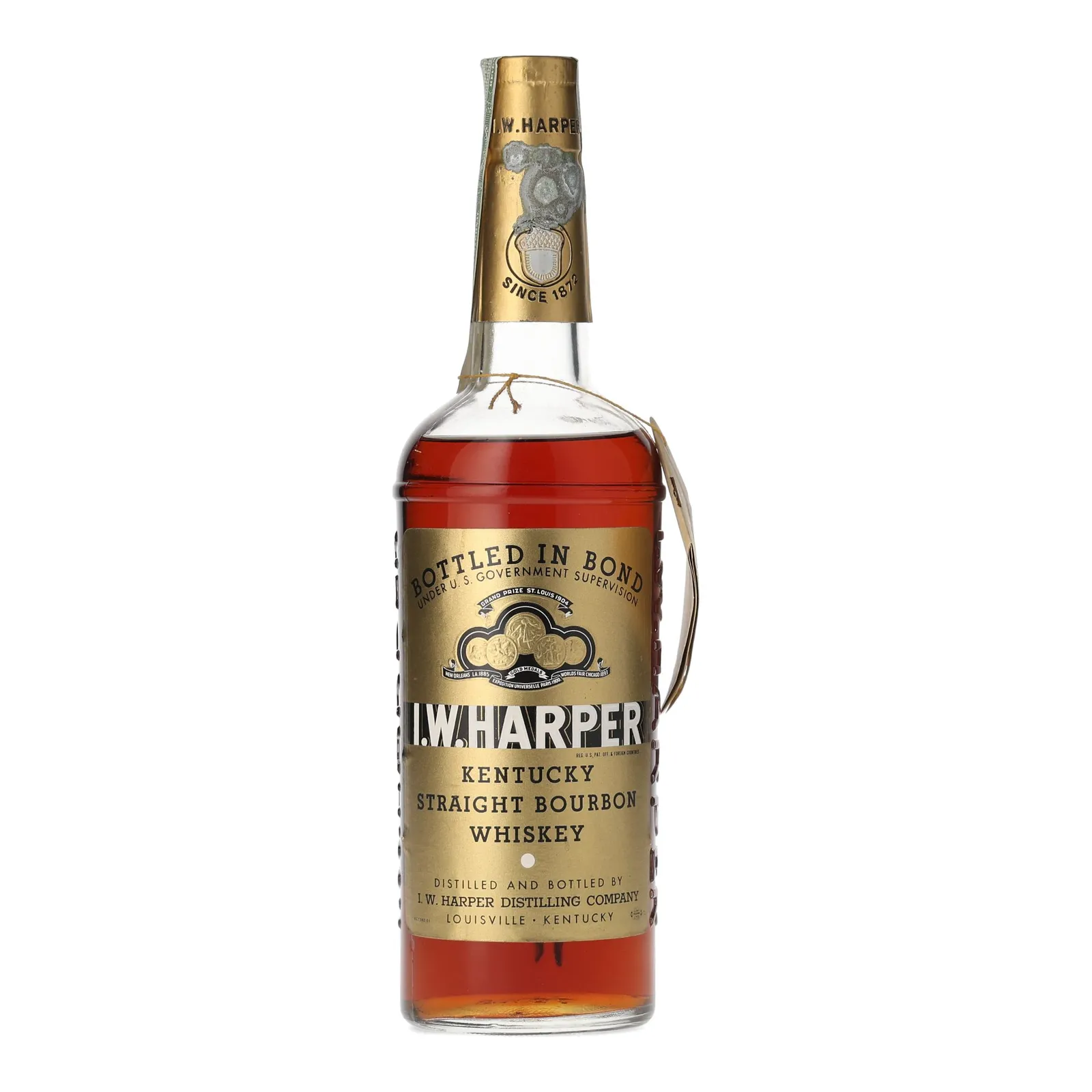 I.W. Harper Bottled in Bond 5 Year Old, 1960, 50% whisky bottle