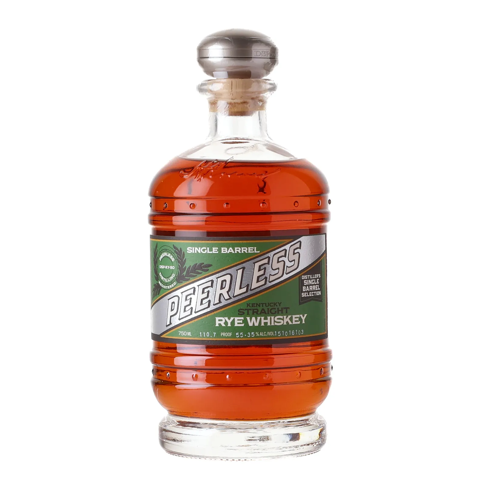 Peerless Rye 'Flambé' Single Barrel Selection, Cask #151016103, 55.35% whisky bottle