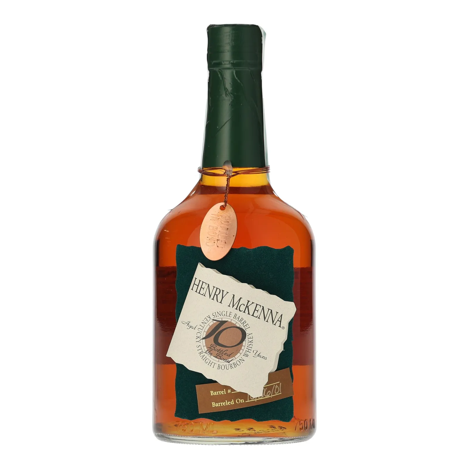 Henry McKenna Single Barrel 10 Year Old, Bourbon Cask, 50% whisky bottle