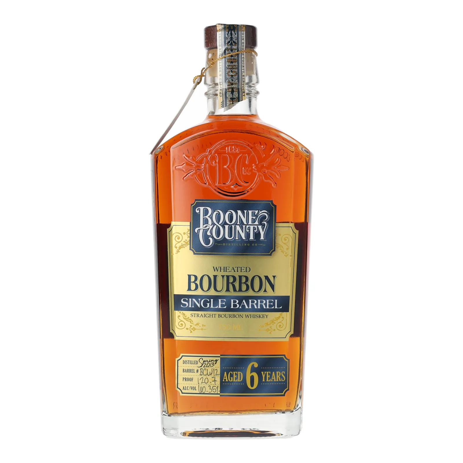 Boone County Distillery Collection Private Barrel Selection 6 Year Old, New Charred Oak Cask, Cask #BCW12, 2013, 60.4% whisky bottle