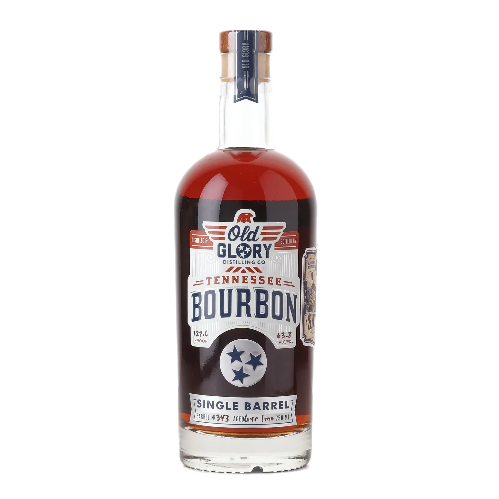 Old Glory Say When Single Barrel 6 Year Old, Bourbon Cask, Cask #343, 63.8% whisky bottle