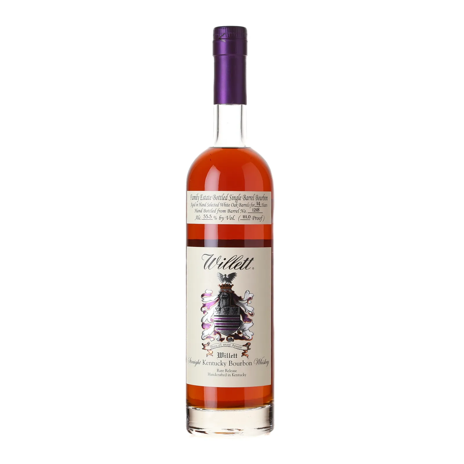 Willett Family Estate Single Barrel 'Willett Texas Ranger' 14 Year Old, White Oak Cask, Cask #1218, 55.5% whisky bottle