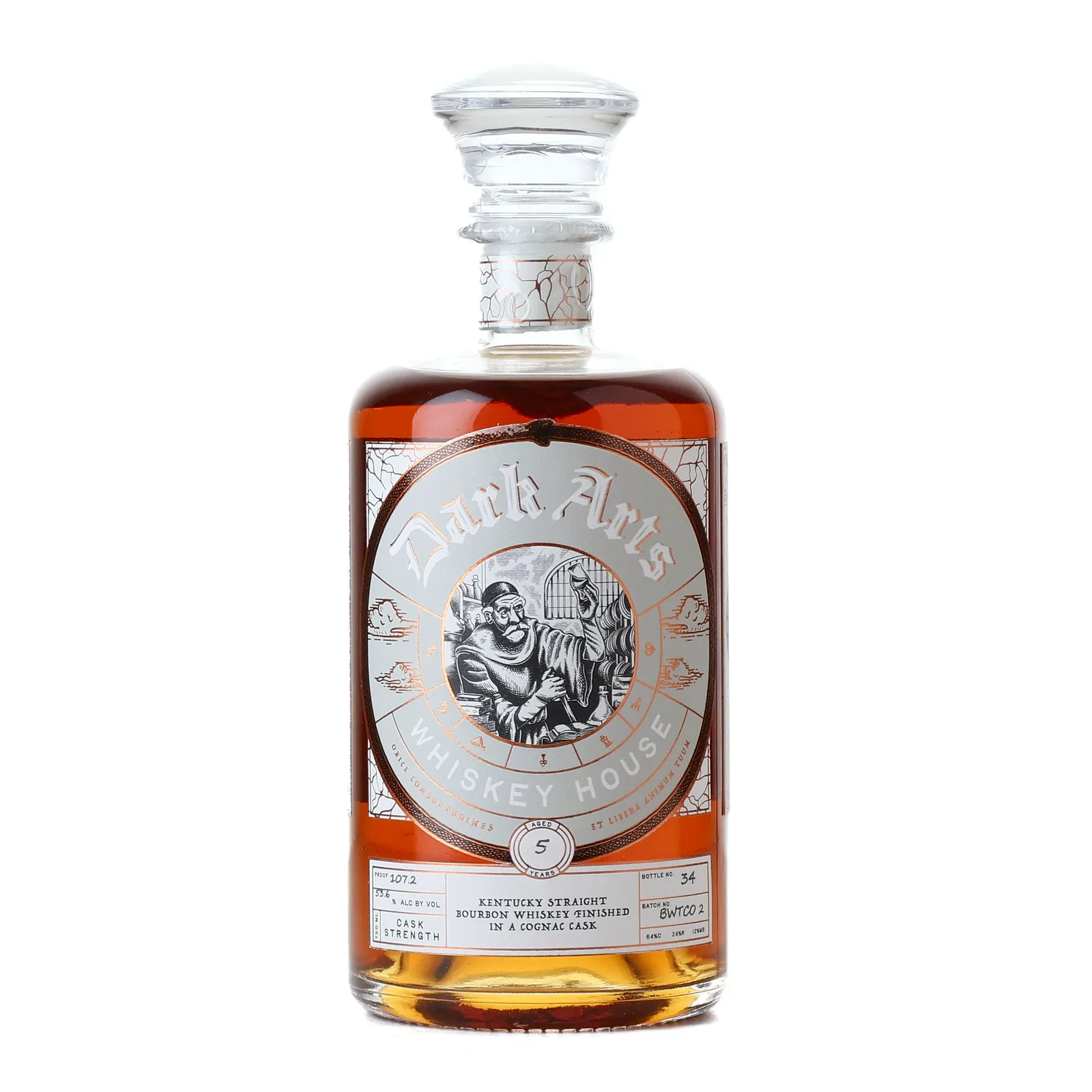 Dark Arts Whiskey House Liberty Barrel Club Private Barrel Selection 5 Year Old, Cognac Cask Finish, Batch No. BWTC0 2, Dark Arts Whiskey House, 53.6% whisky bottle