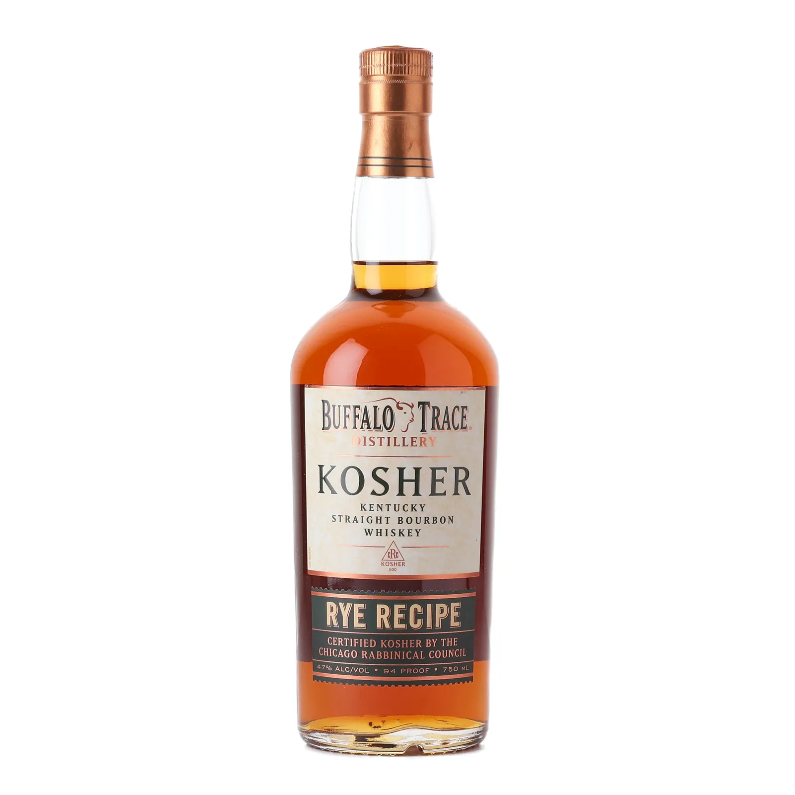 Buffalo Trace Kosher Rye Recipe 7 Year Old, 2024, 47% whisky bottle