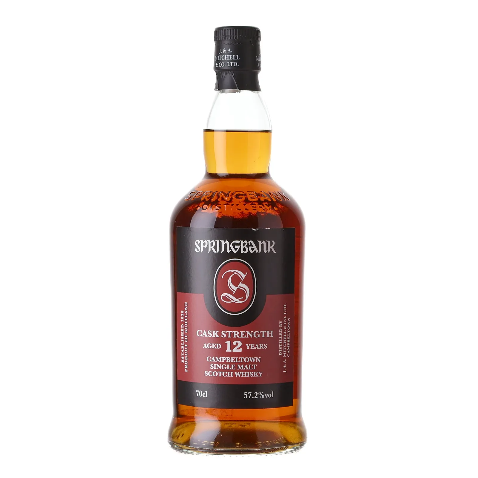 Springbank Cask Strength 12 Year Old, Bourbon & Sherry Cask, Batch No. 25, 2024, 57.2% whisky bottle