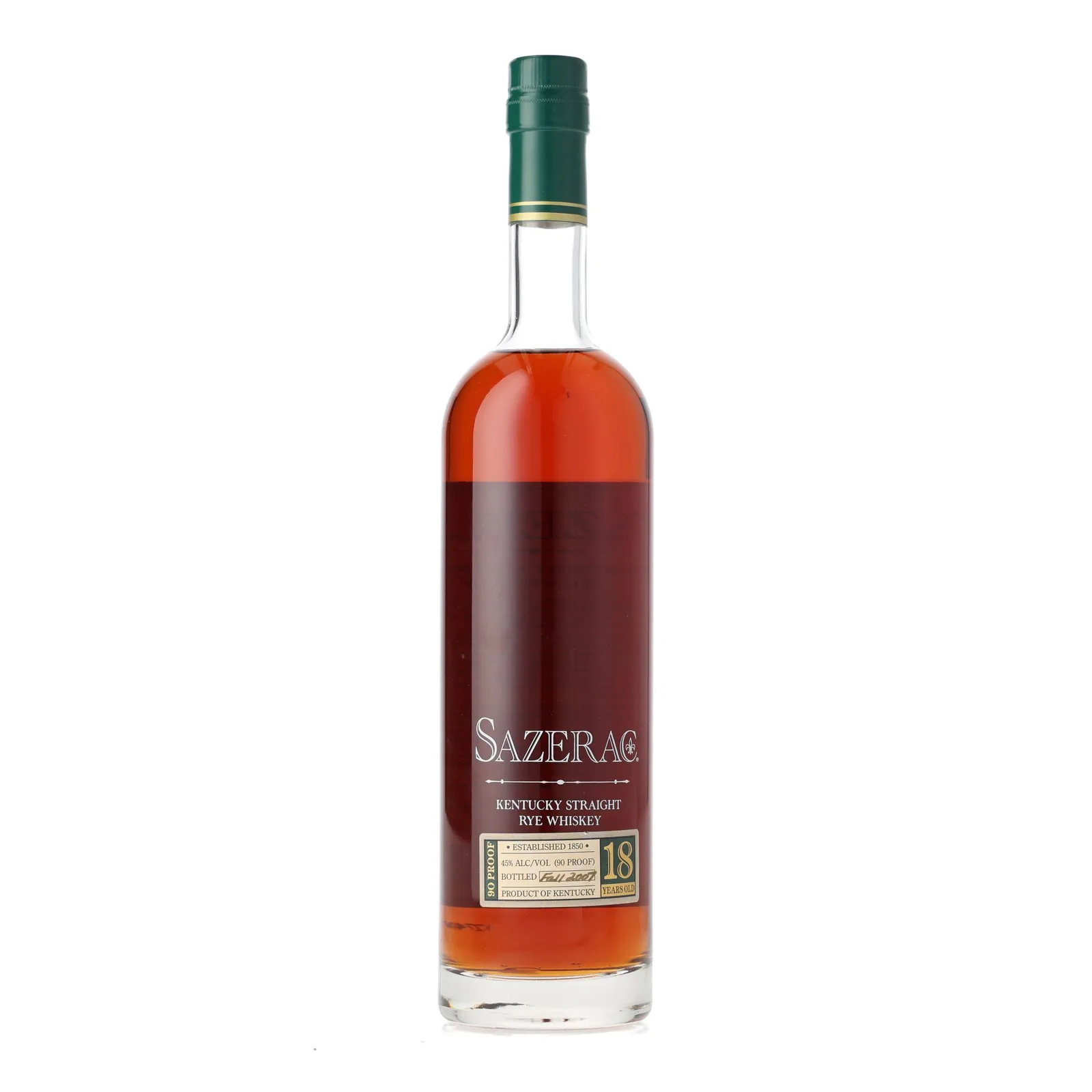 Sazerac 18 Year Old, 2007, 45% whisky bottle