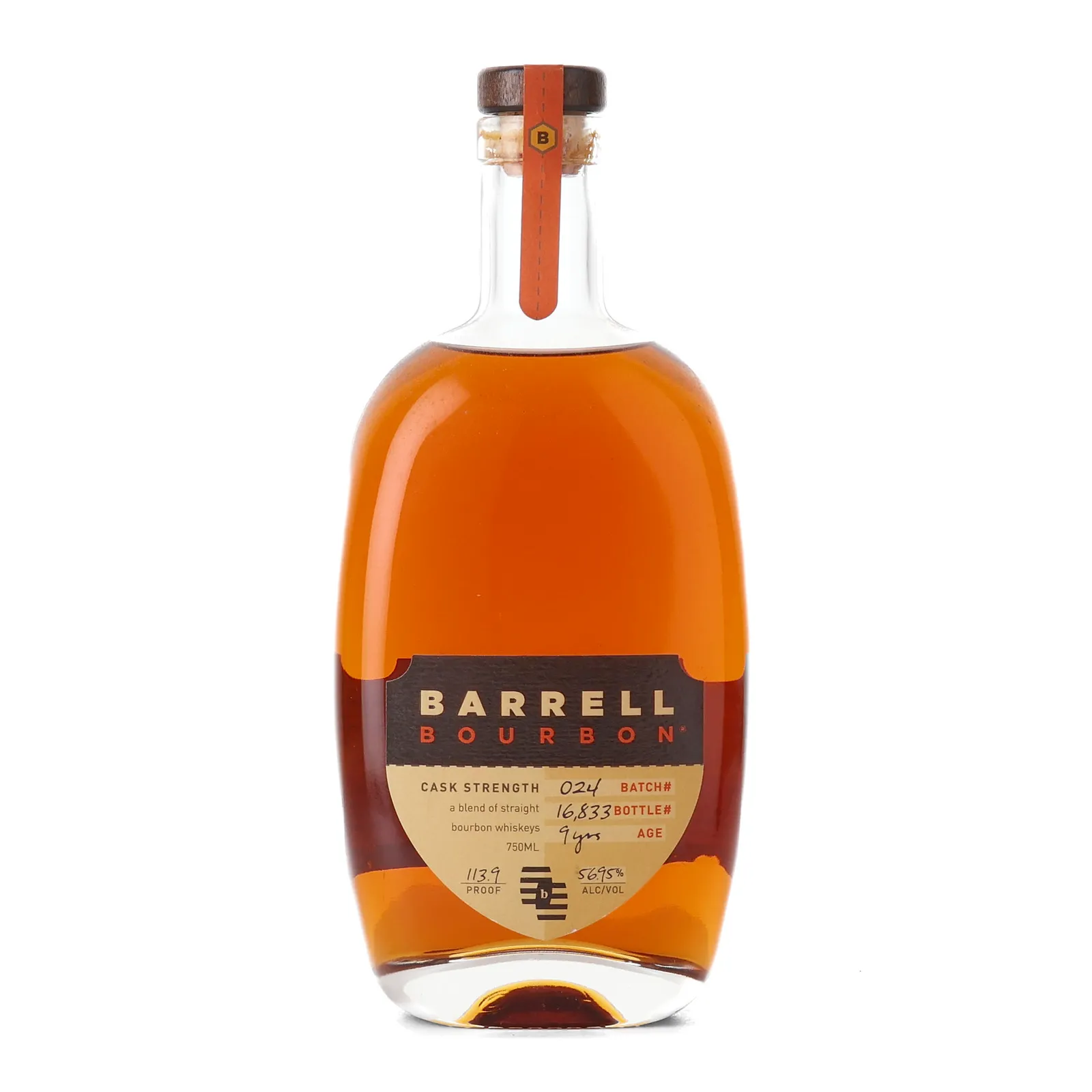 Barrell Bourbon Cask Strength 9 Year Old, Batch No. 024, 56.95% whisky bottle