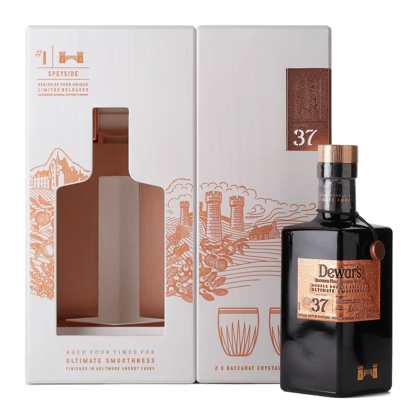 Dewar's Double Double 37 Year Old, Sherry Cask, 2023, 48%, 37.5cl whisky bottle