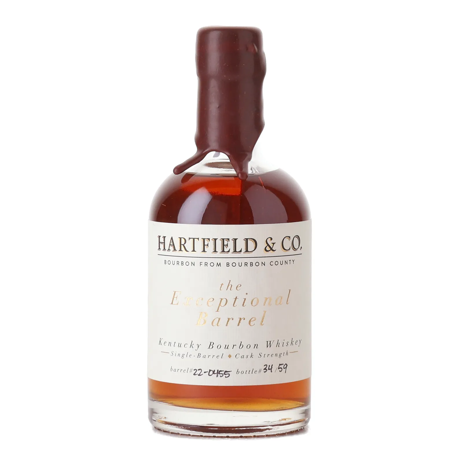 Co. The Exceptional & Hartfield Barrel, New Charred Oak Cask, Cask #22-0455, 57.6% whisky bottle