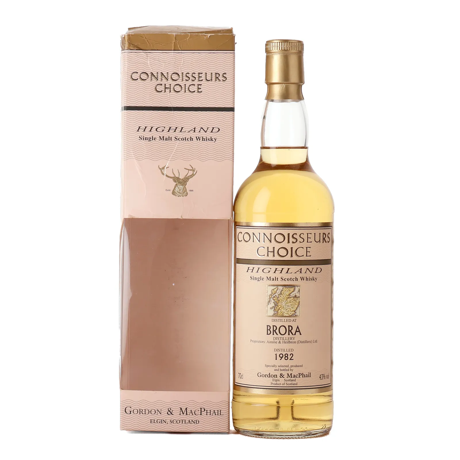 Brora Connoisseurs Choice 24 Year Old, Sherry Cask, 1982, Gordon & MacPhail, 43% whisky bottle