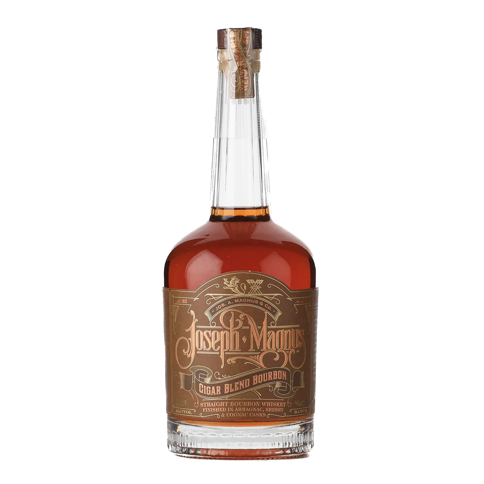 Joseph Magnus Cigar Blend, Armagnac, Cognac & Sherry Cask, Batch No. 460, 56.2% whisky bottle