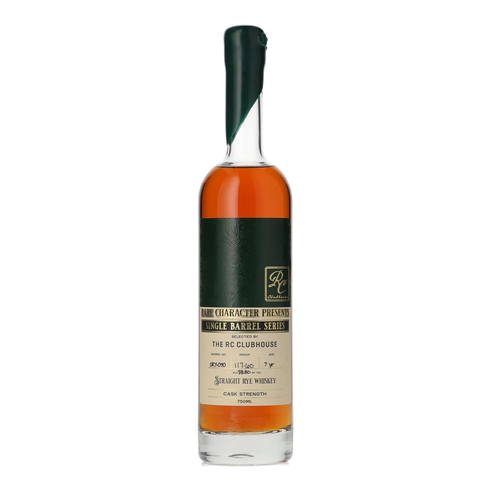 Rare Character Single Barrel Series SRY Rye 7 Year Old, Cask #SRY-090, 2017, Rare Character, 58.8% whisky bottle