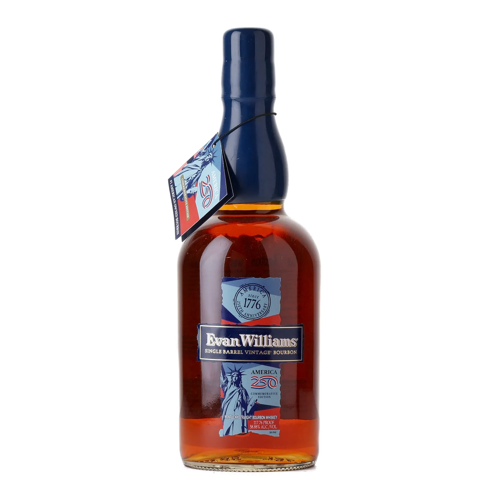 Evan Williams America 250th Commemorative Edition Single Barrel Vintage Bourbon, Barrel Cask, Cask #32, 2026, 58.88% whisky bottle