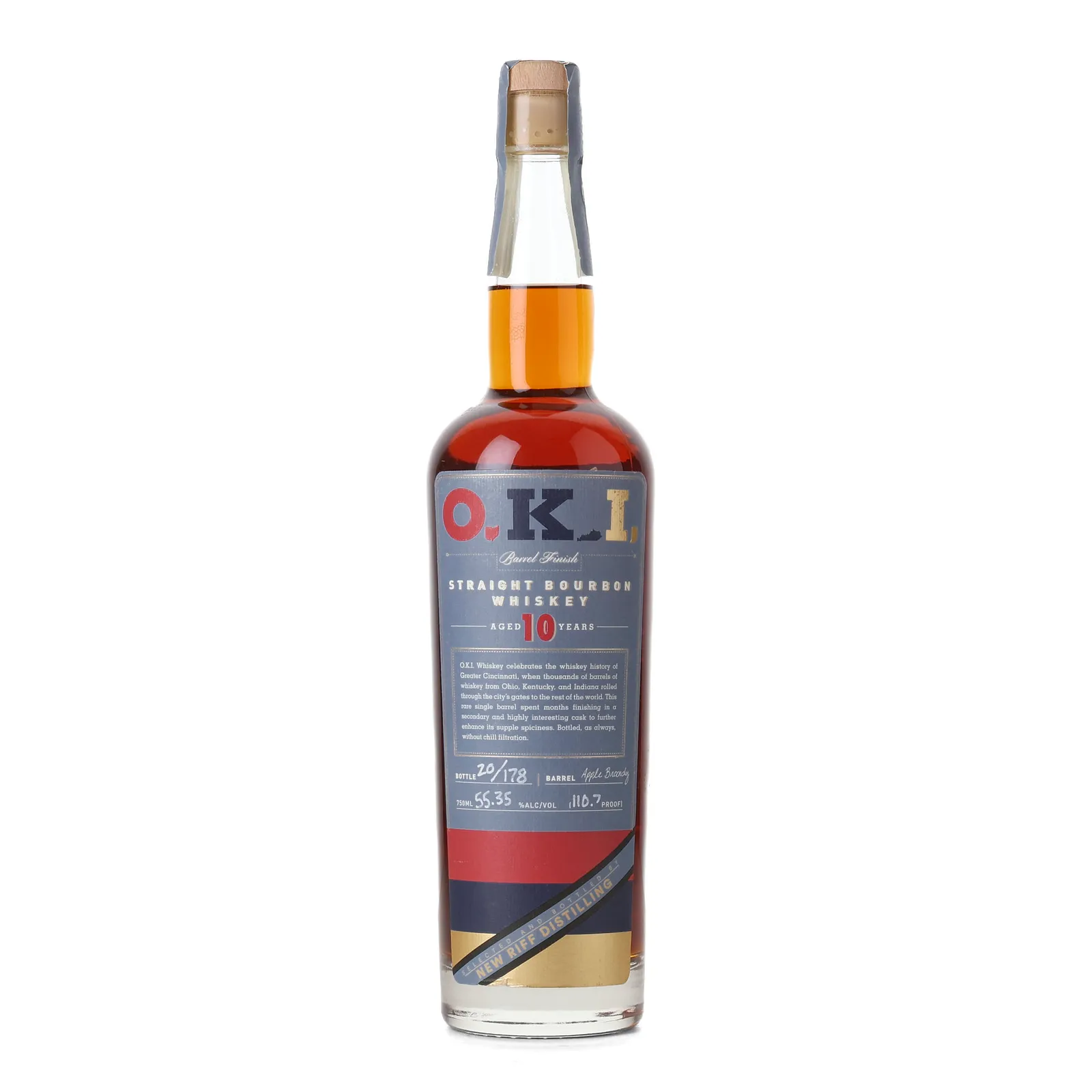 O.K.I. Barrel Finish 10 Year Old, Apple Brandy Cask, 55.35% whisky bottle