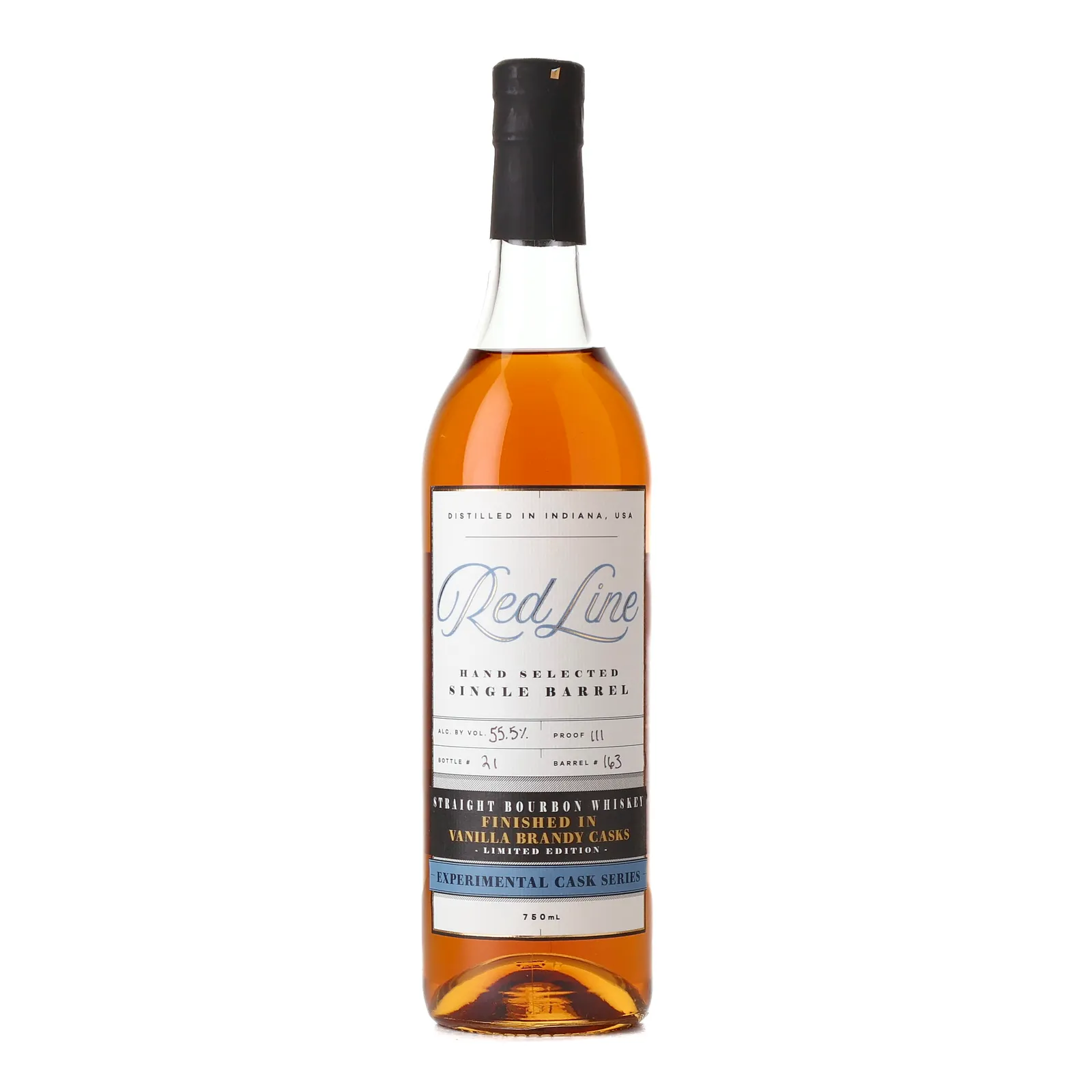 Red Line Experimental Cask Series Vanilla Brandy Finish, Vanilla Brandy Cask, Cask #163, 55.5% whisky bottle