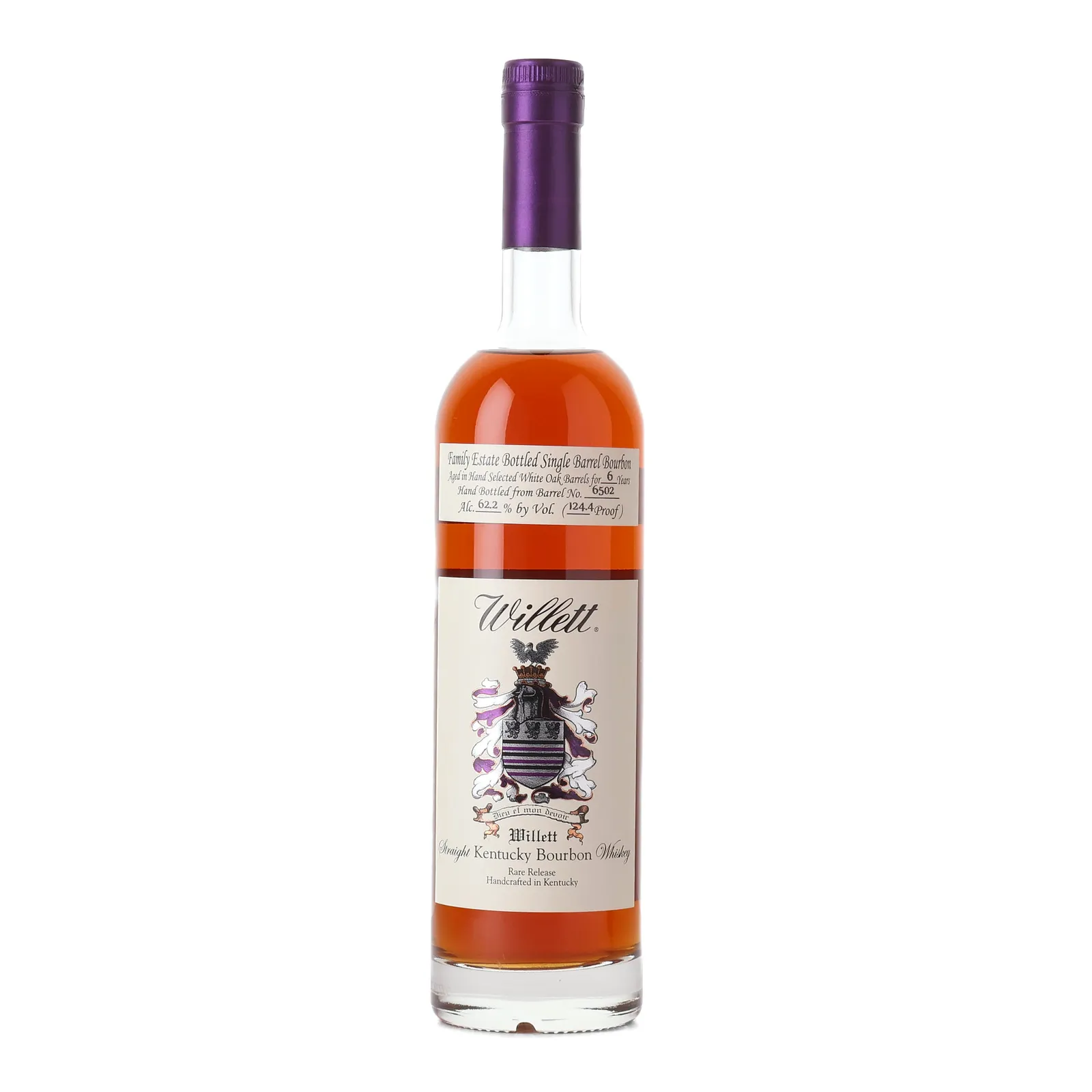 Willett Family Estate Single Barrel 6 Year Old, Cask #6502, 62.2% whisky bottle