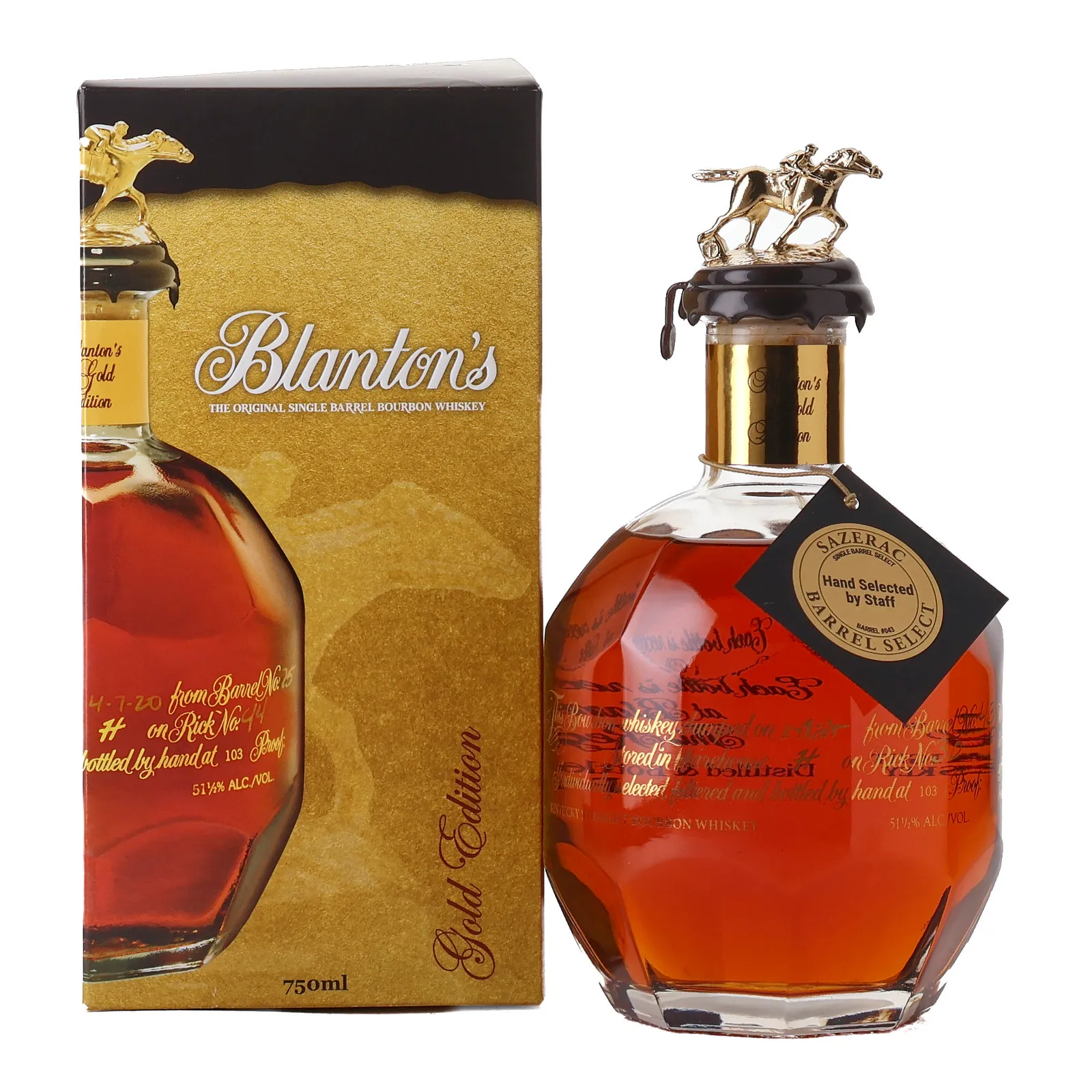Blanton's Gold Edition Staff Selection, Cask #43, 2020, 51.5% whisky bottle