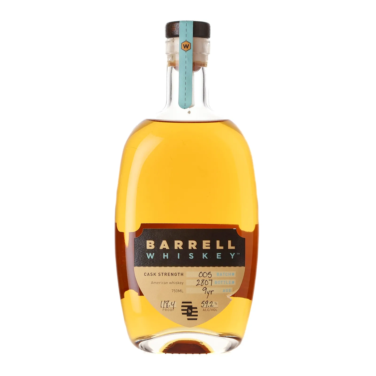 Barrell Craft Spirits Cask Strength 9 Year Old, Batch No. 005, 59.2% whisky bottle