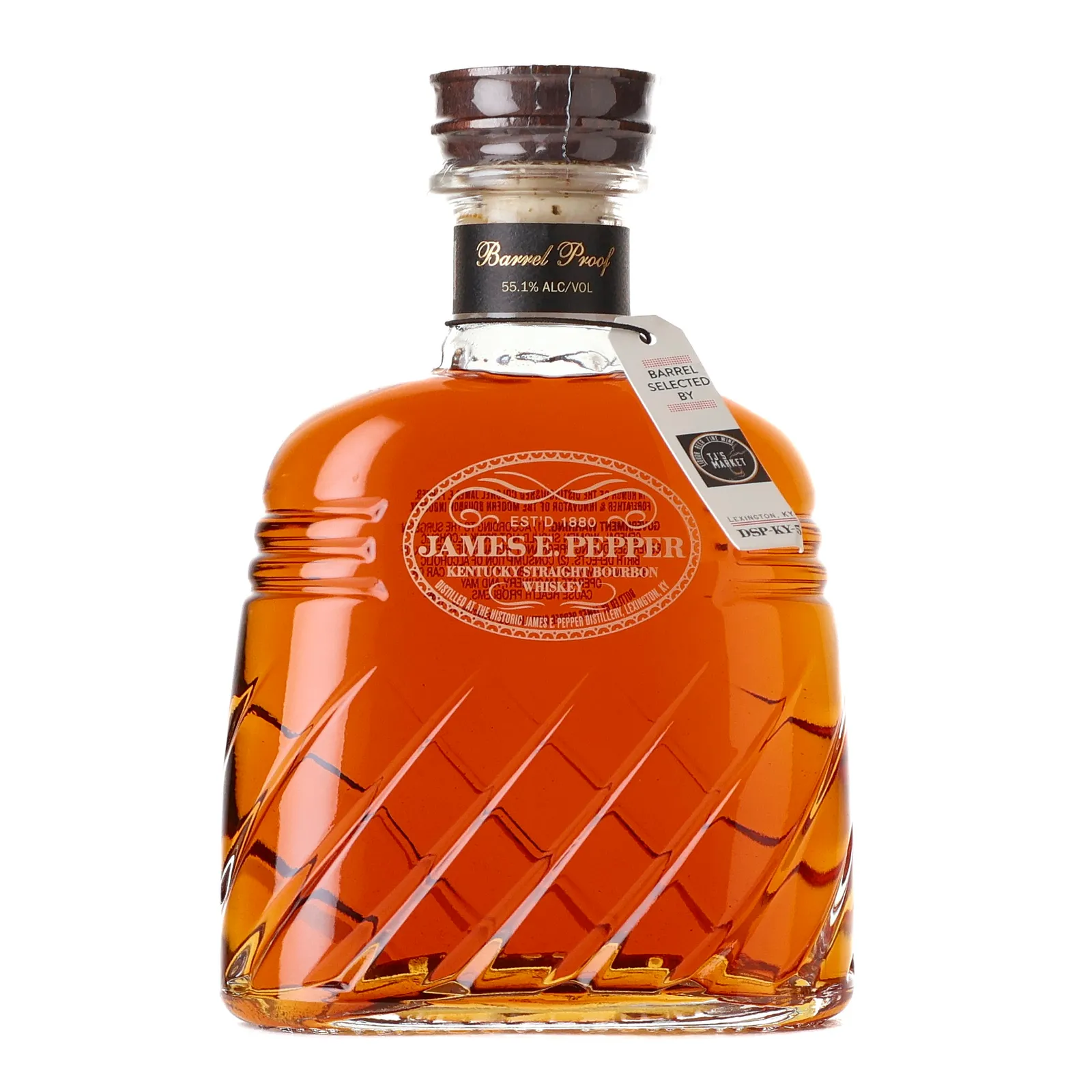 James E. Pepper Barrel Proof TJ's Market Private Barrel Selection 5 Year Old, Cask #20-810, 55.1% whisky bottle